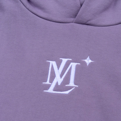 The Insignia Embroidery Luxe Hoodie (Lavender Grey) - Motier Lafayette 