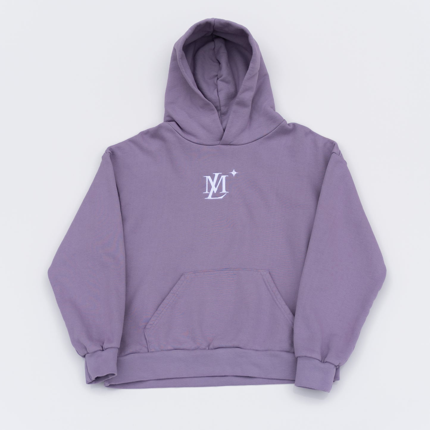 The Insignia Embroidery Luxe Hoodie (Lavender Grey) - Motier Lafayette 