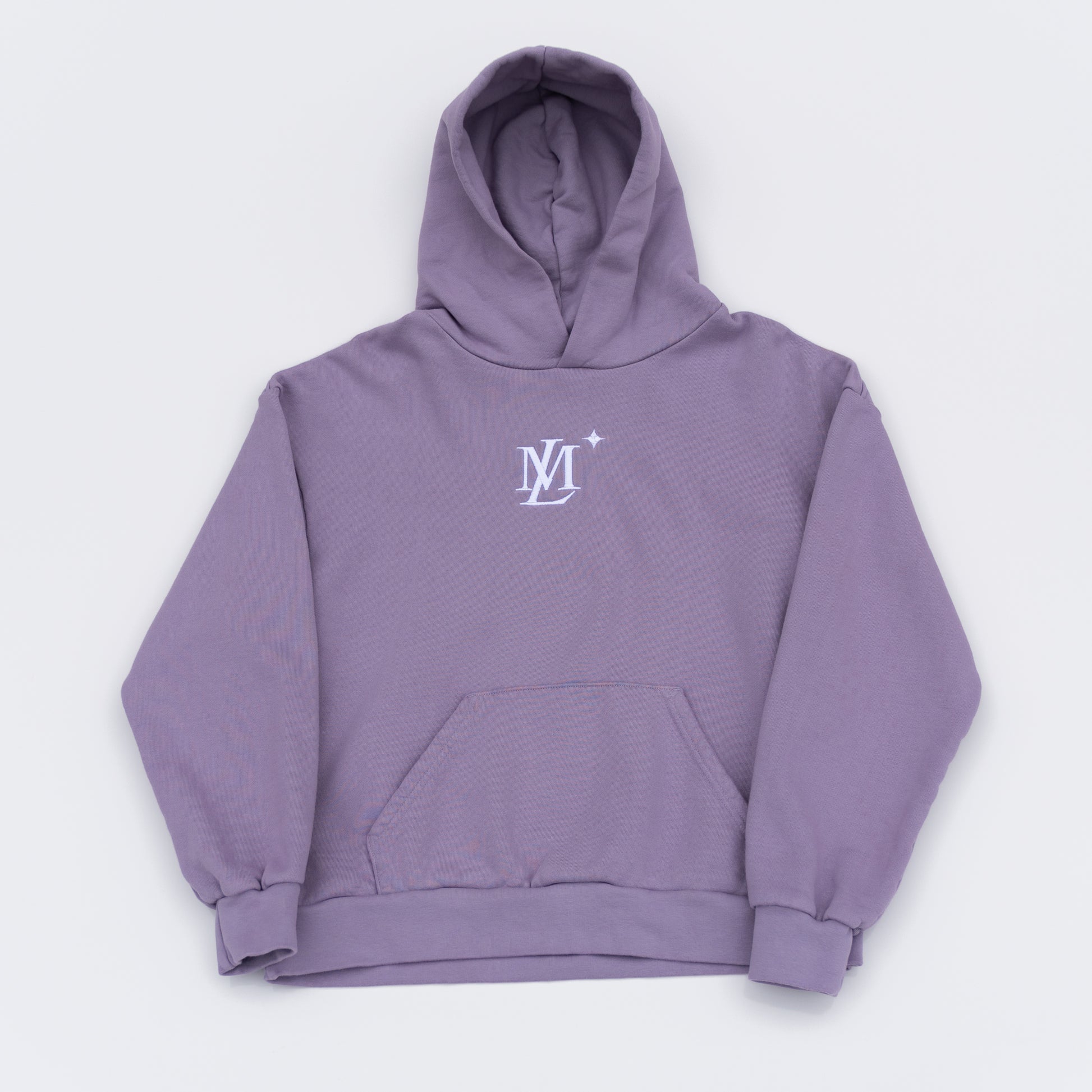 The Insignia Embroidery Luxe Hoodie (Lavender Grey) - Motier Lafayette 