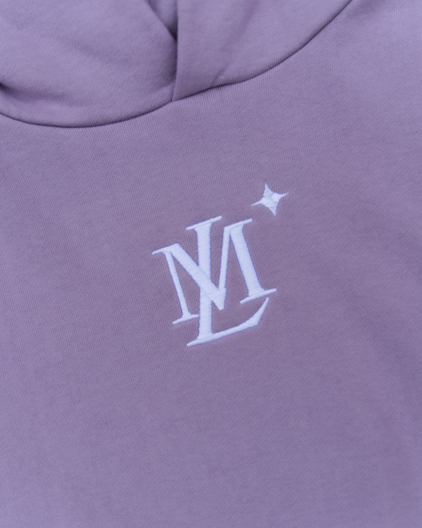 The Insignia Embroidery Luxe Hoodie (Lavender Grey) - Motier Lafayette 