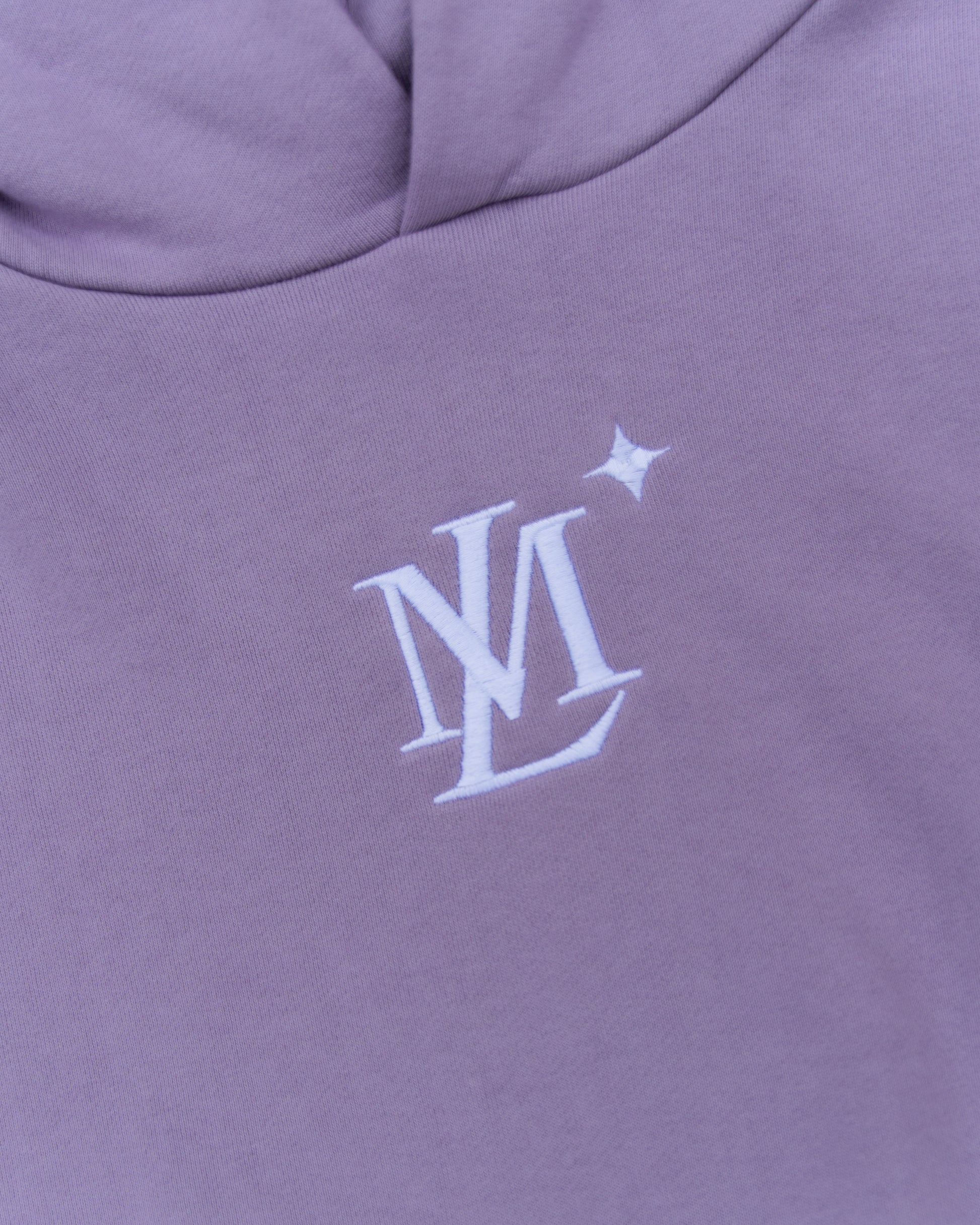 The Insignia Embroidery Luxe Hoodie (Lavender Grey) - Motier Lafayette 