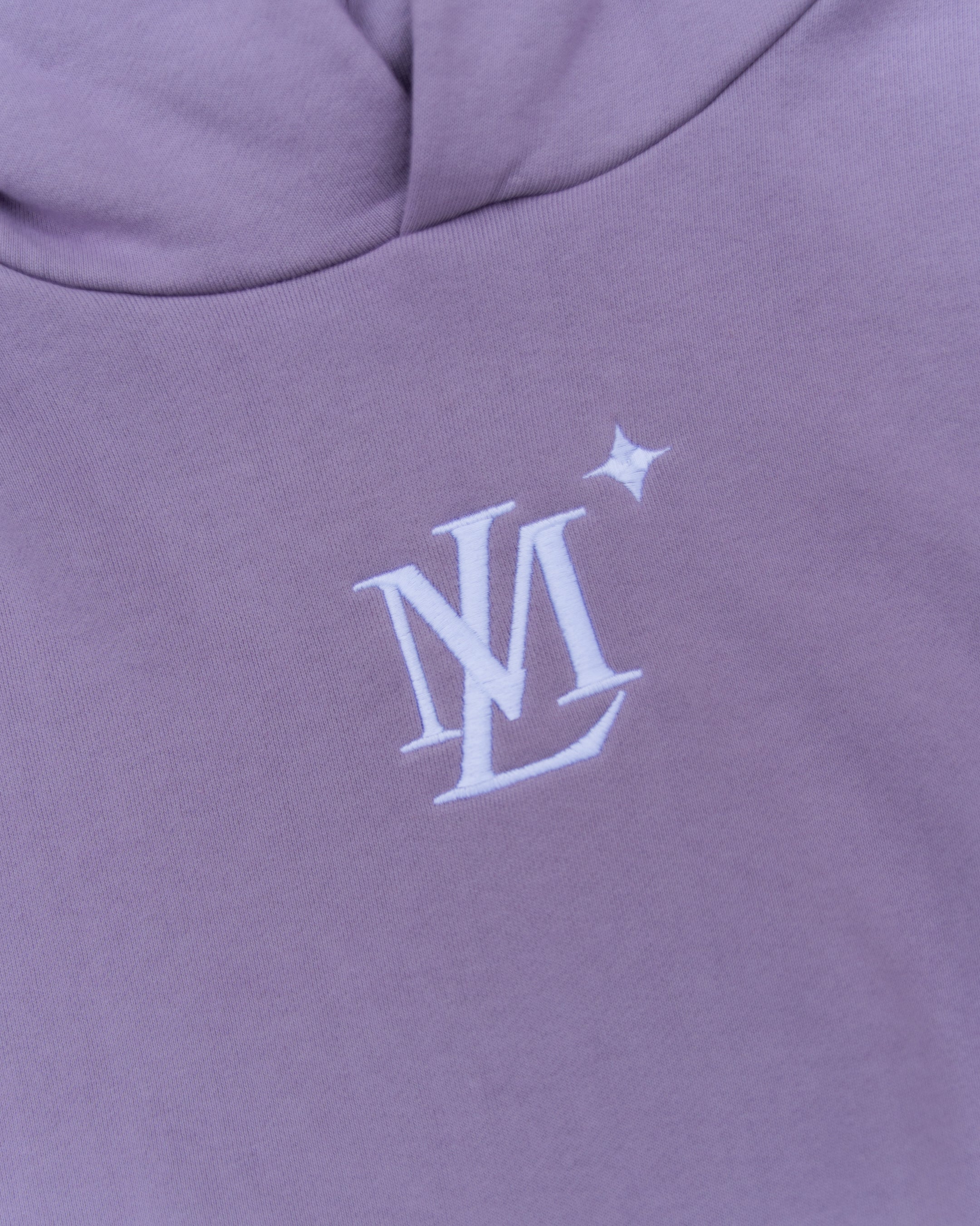 The Insignia Embroidery Luxe Hoodie (Lavender Grey) - Motier Lafayette 