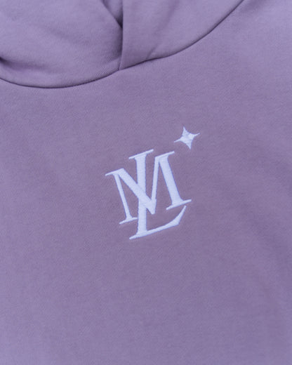 The Insignia Embroidery Luxe Hoodie (Lavender Grey) - Motier Lafayette 