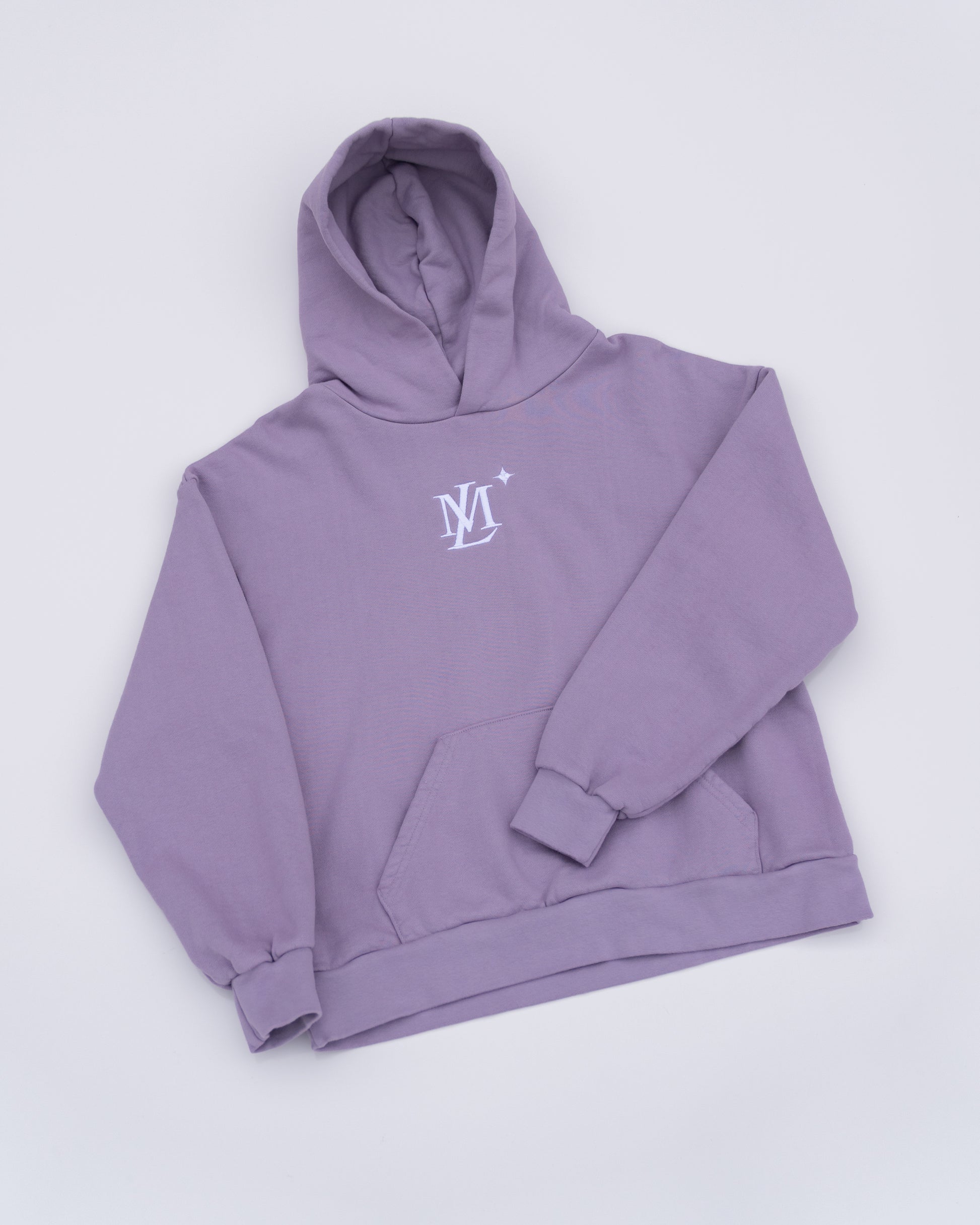 The Insignia Embroidery Luxe Hoodie (Lavender Grey) - Motier Lafayette 