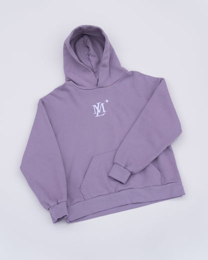 The Insignia Embroidery Luxe Hoodie (Lavender Grey) - Motier Lafayette 