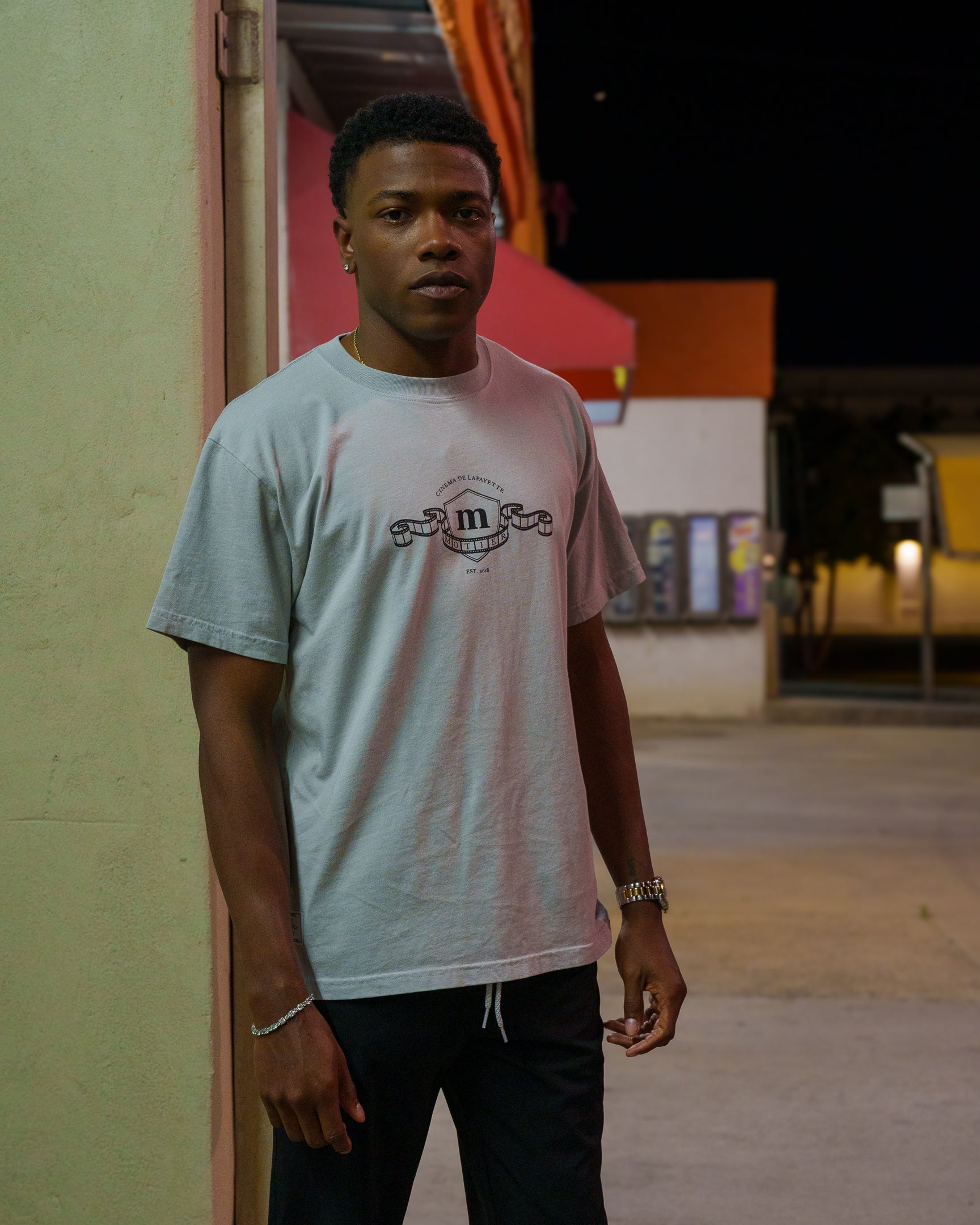 Cinema De Lafayette Luxe Signature Tee (Harbor Mist) - Motier Lafayette 