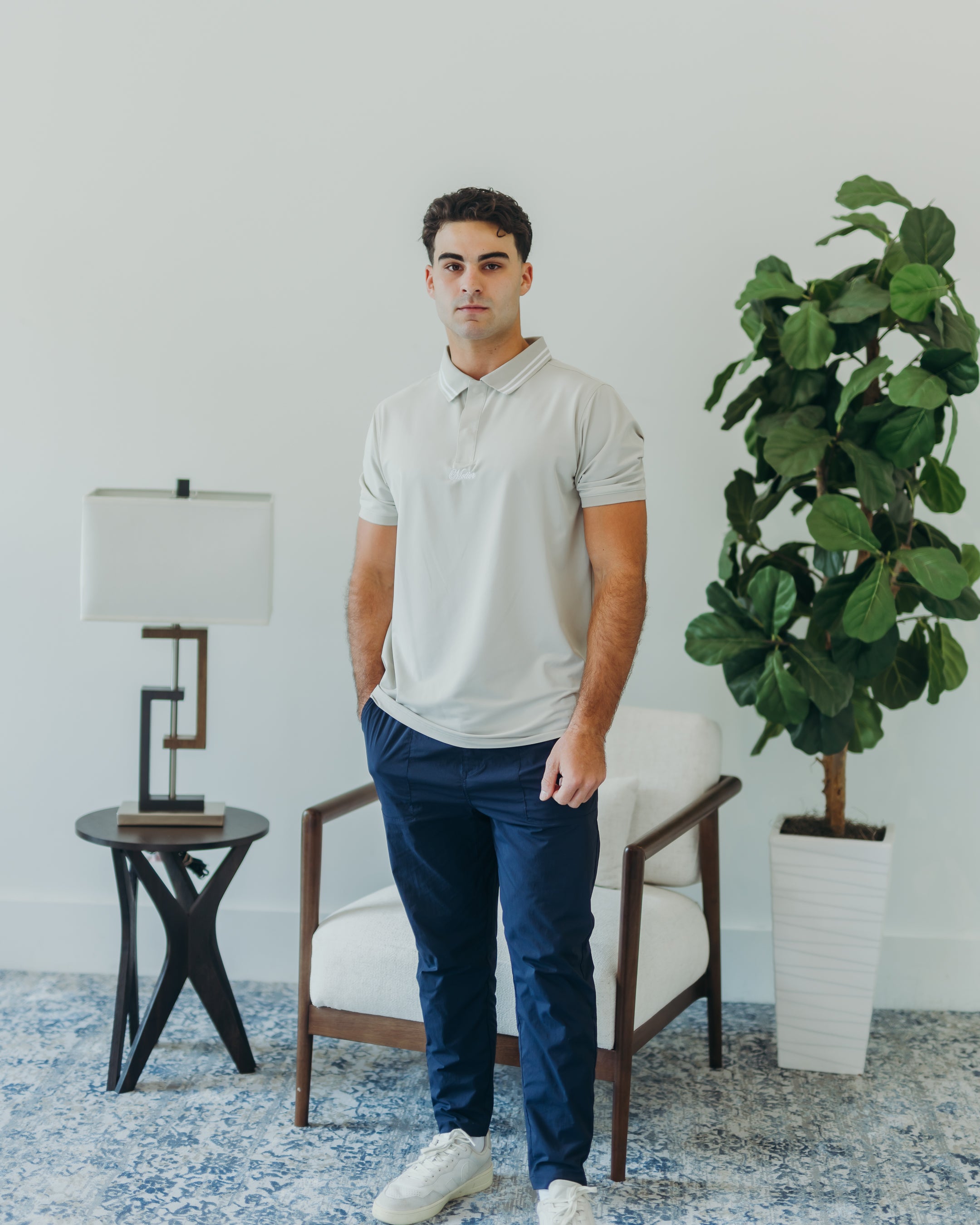 The Motier Pique Polo (Sandstone)