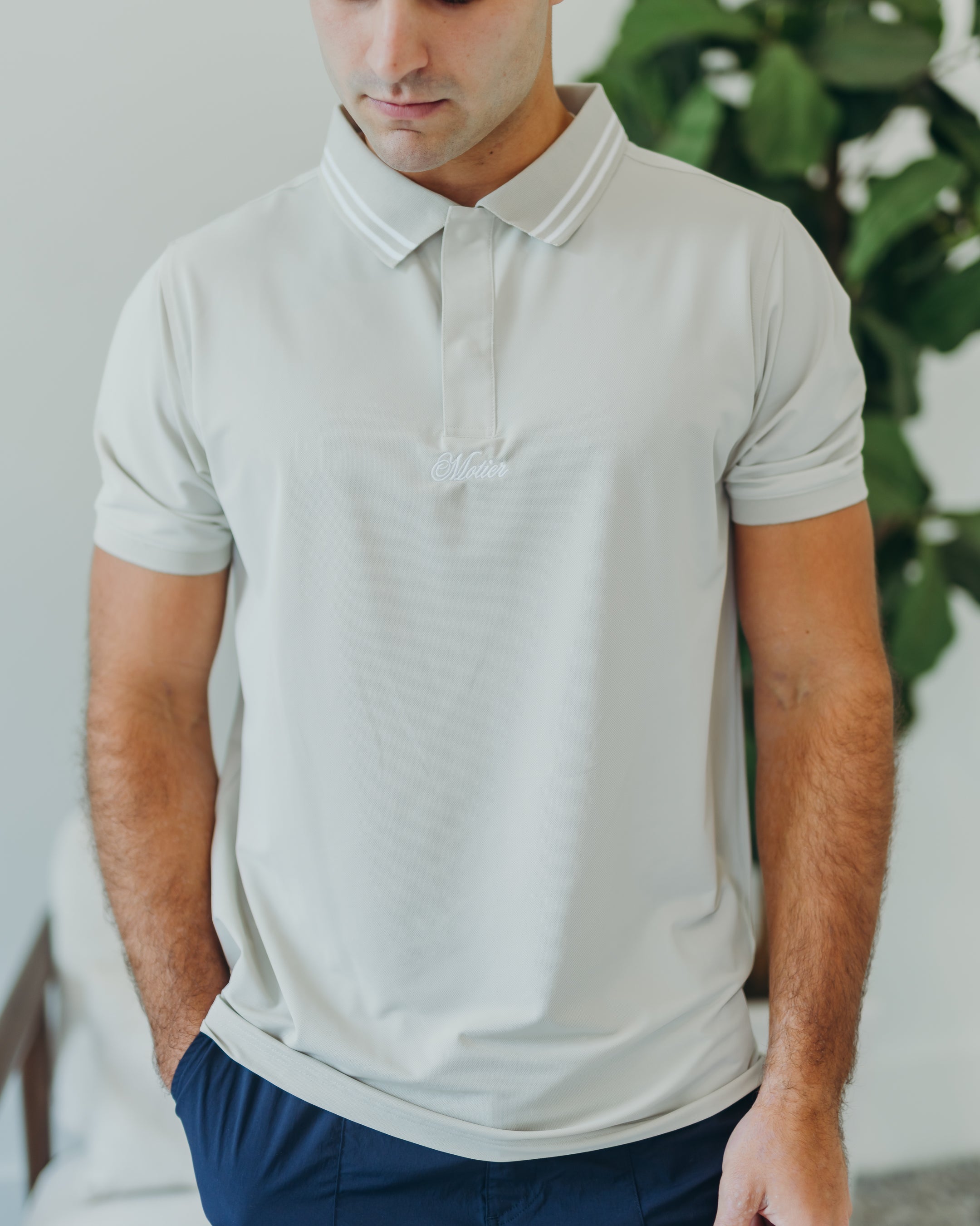 The Motier Pique Polo (Sandstone)