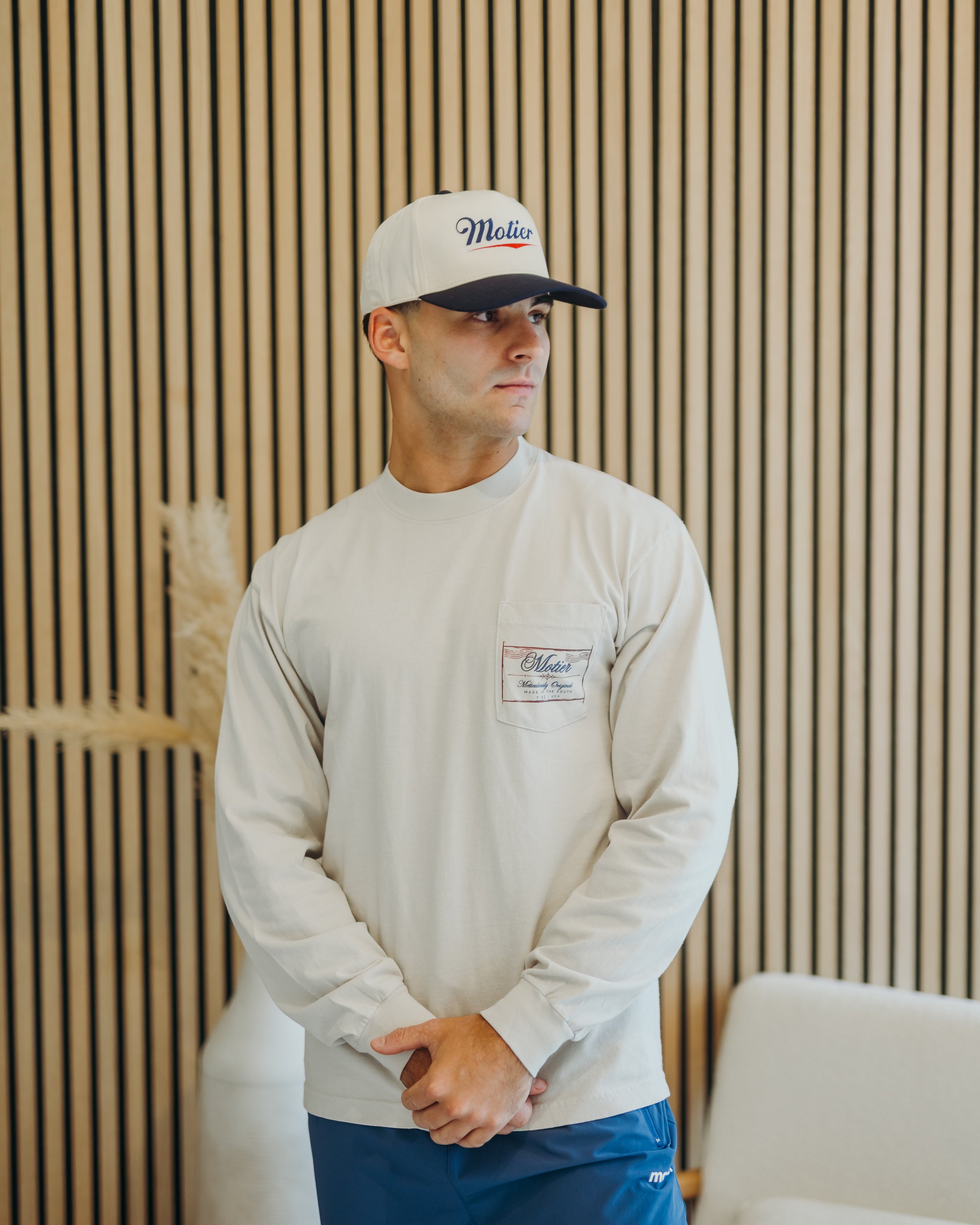 The Postmark Luxe L/S Pocket Tee (Light Tan)