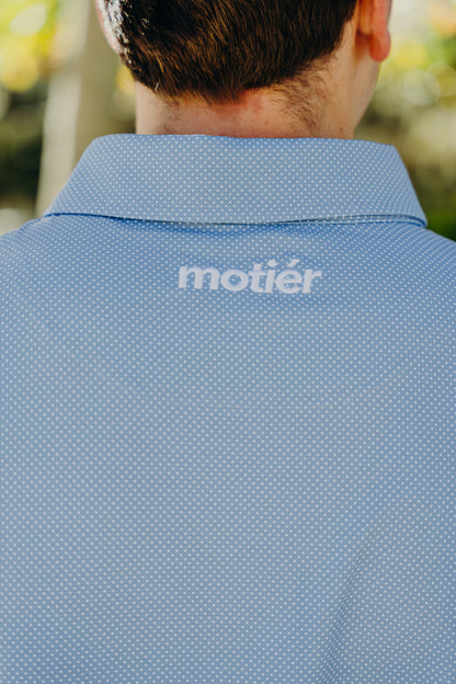 The Motier Dotted Tour Golf Polo (Lt. Blue)