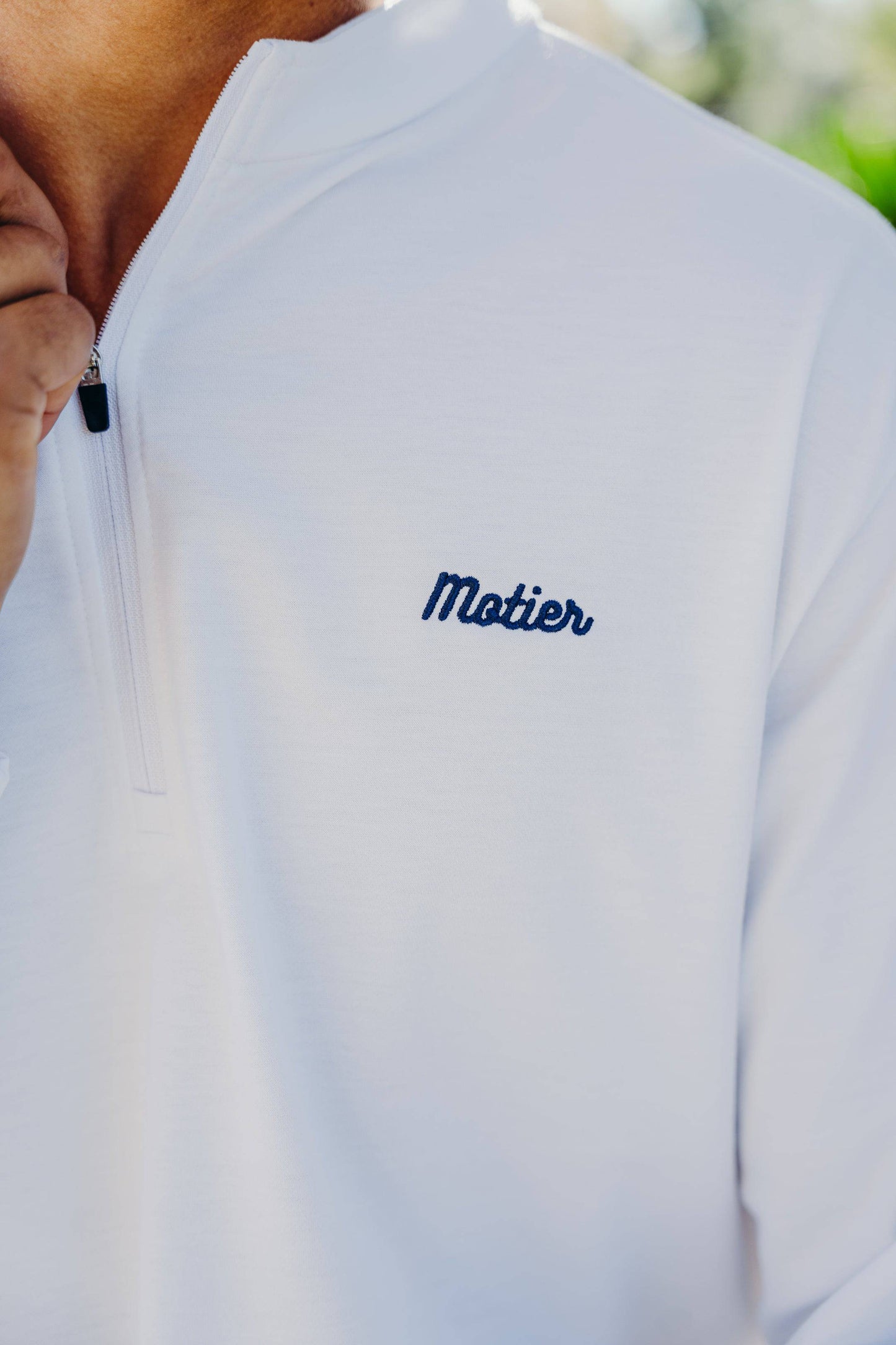The Lionel Quarter Zip (White) - Motier Lafayette 