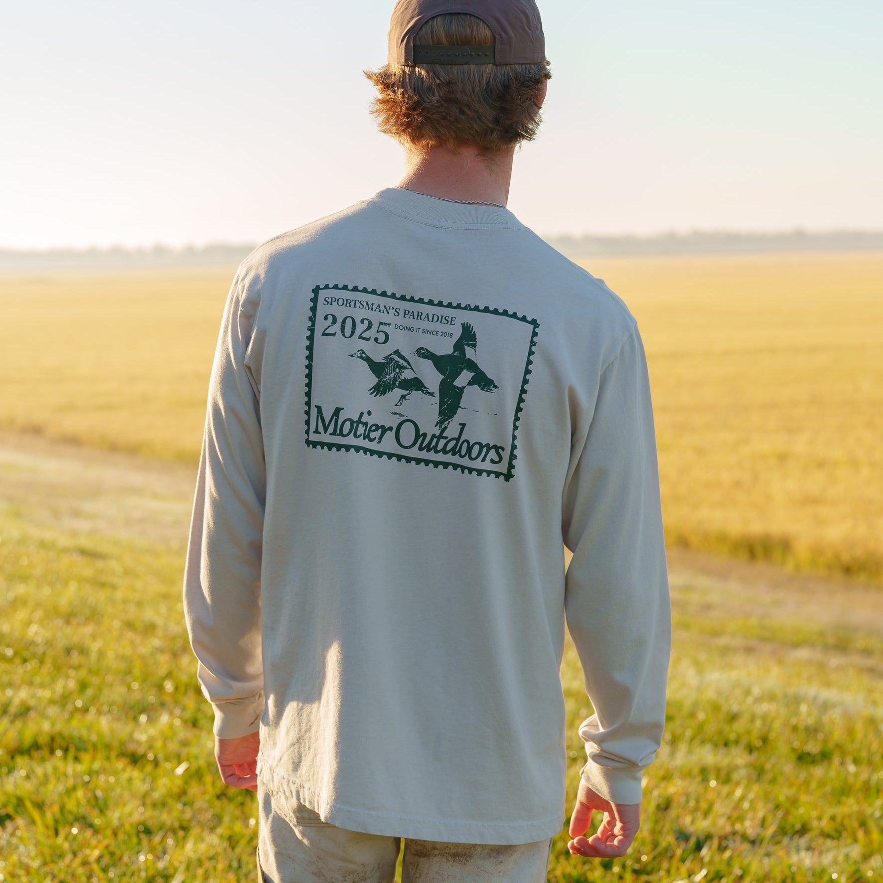 Duck Stamp L/S Luxe Tee (White Sand)