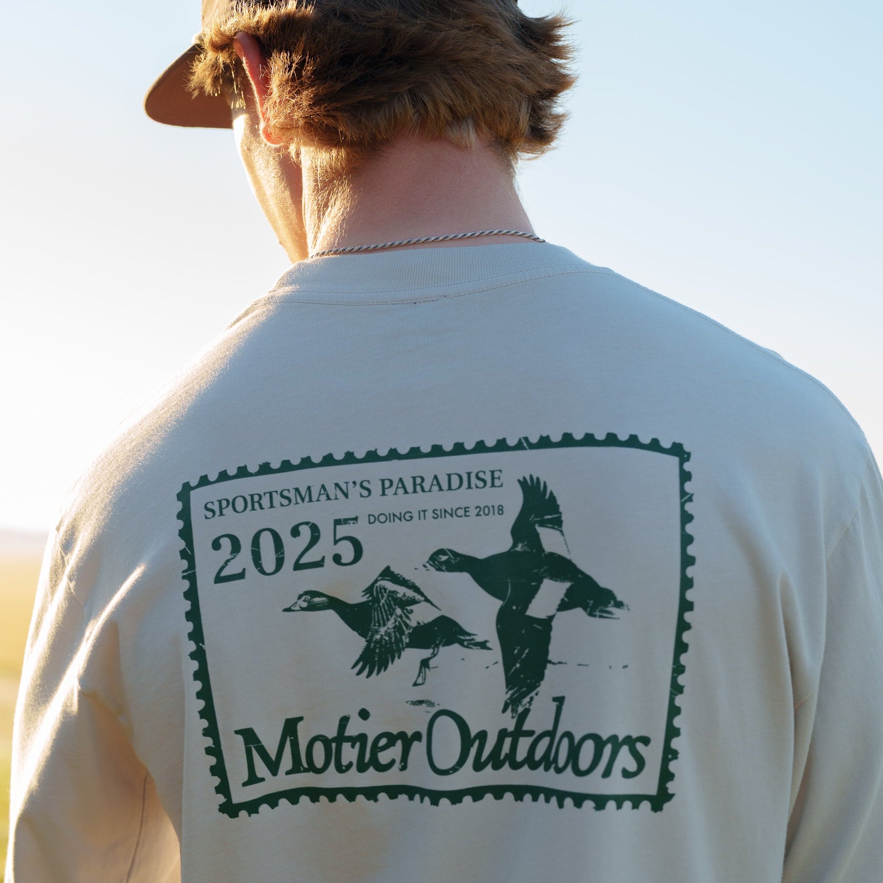 Duck Stamp L/S Luxe Tee (White Sand)