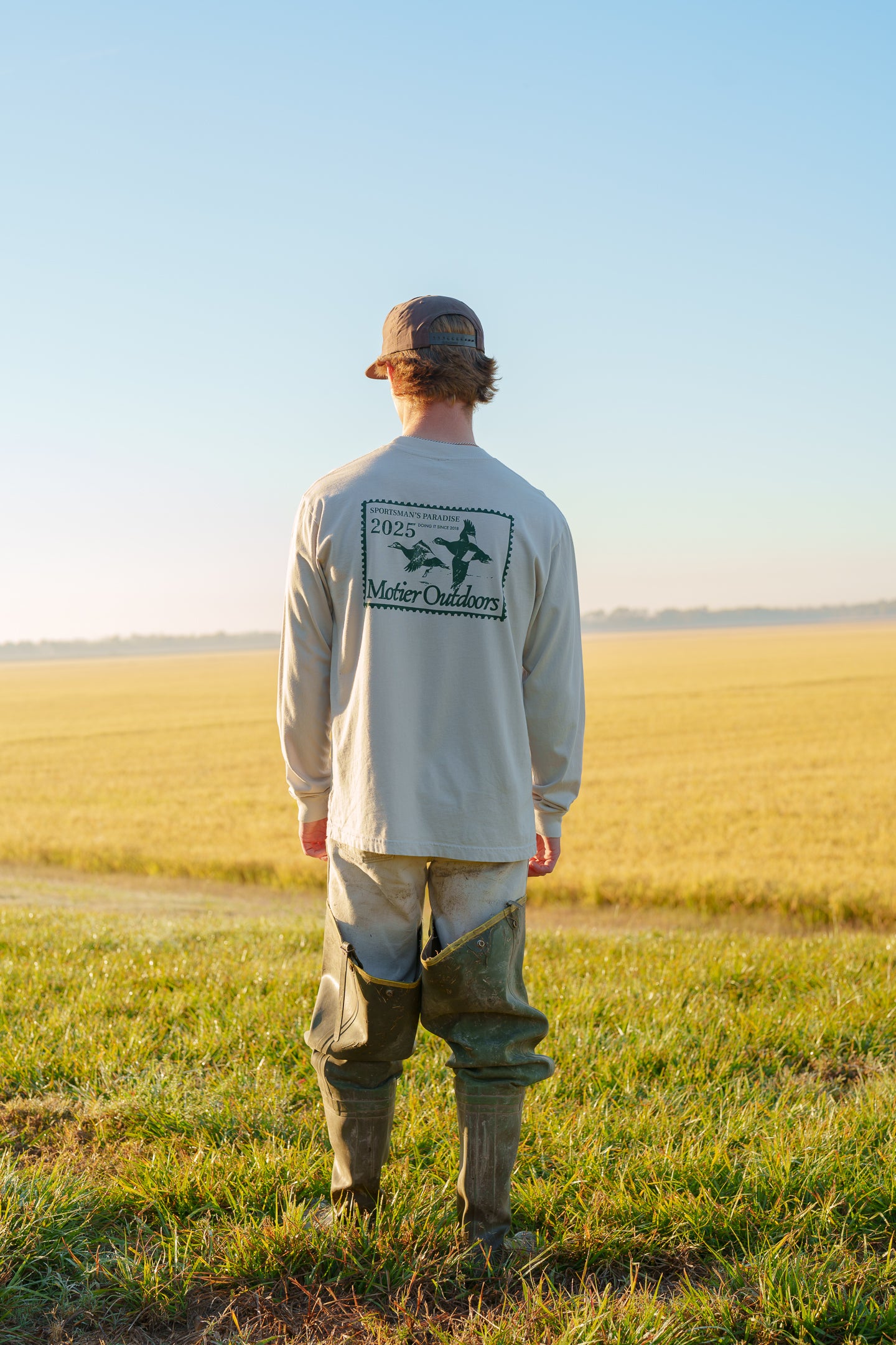 Duck Stamp L/S Luxe Tee (White Sand)