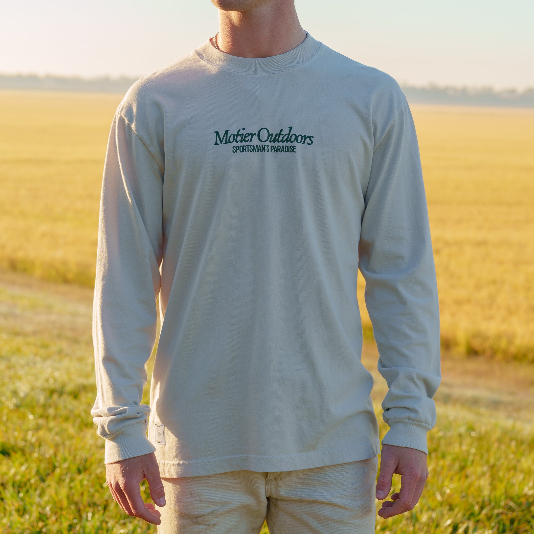 Duck Stamp L/S Luxe Tee (White Sand)