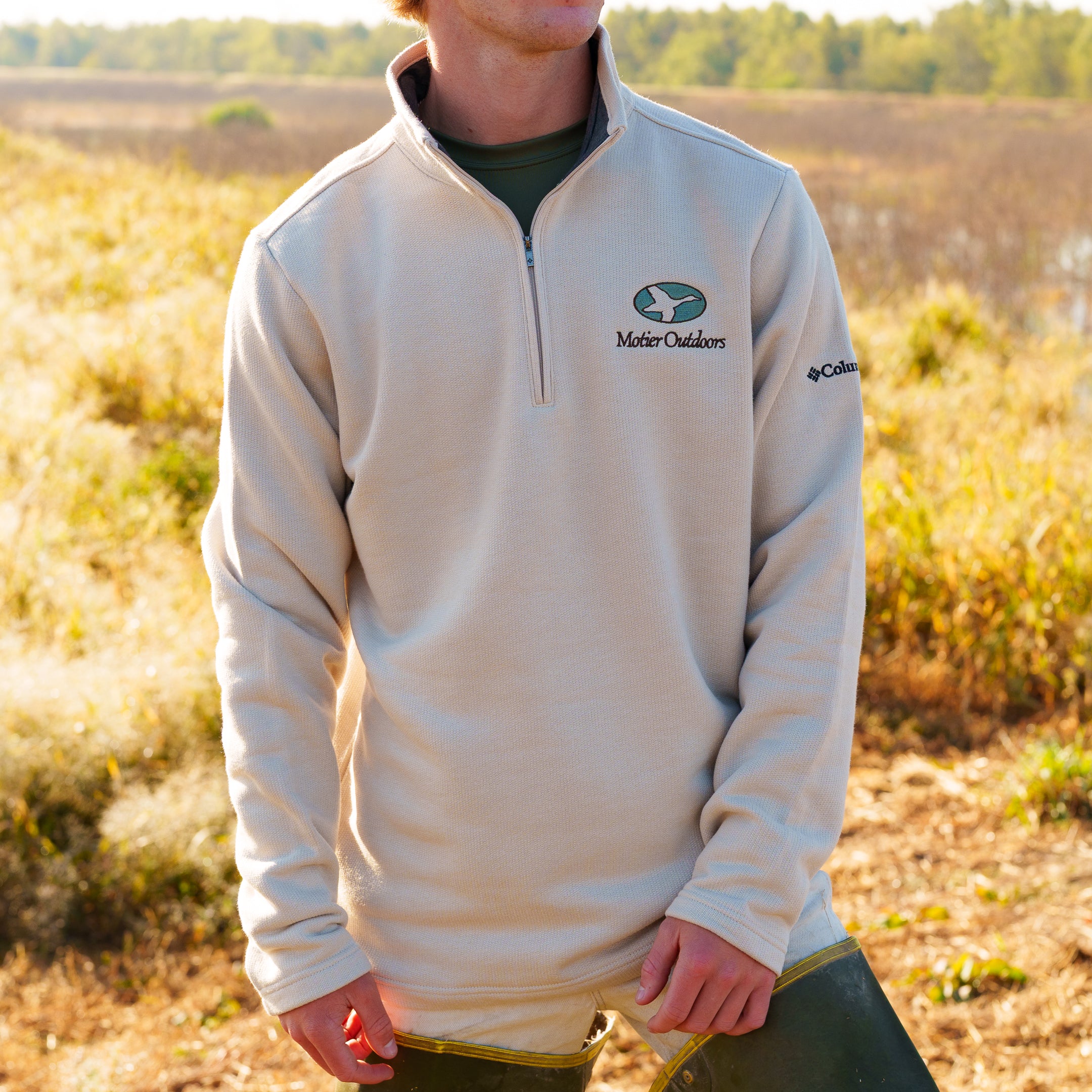 The Motier Outdoors Quarter-Zip Fleece Jacket (Desert Sand)