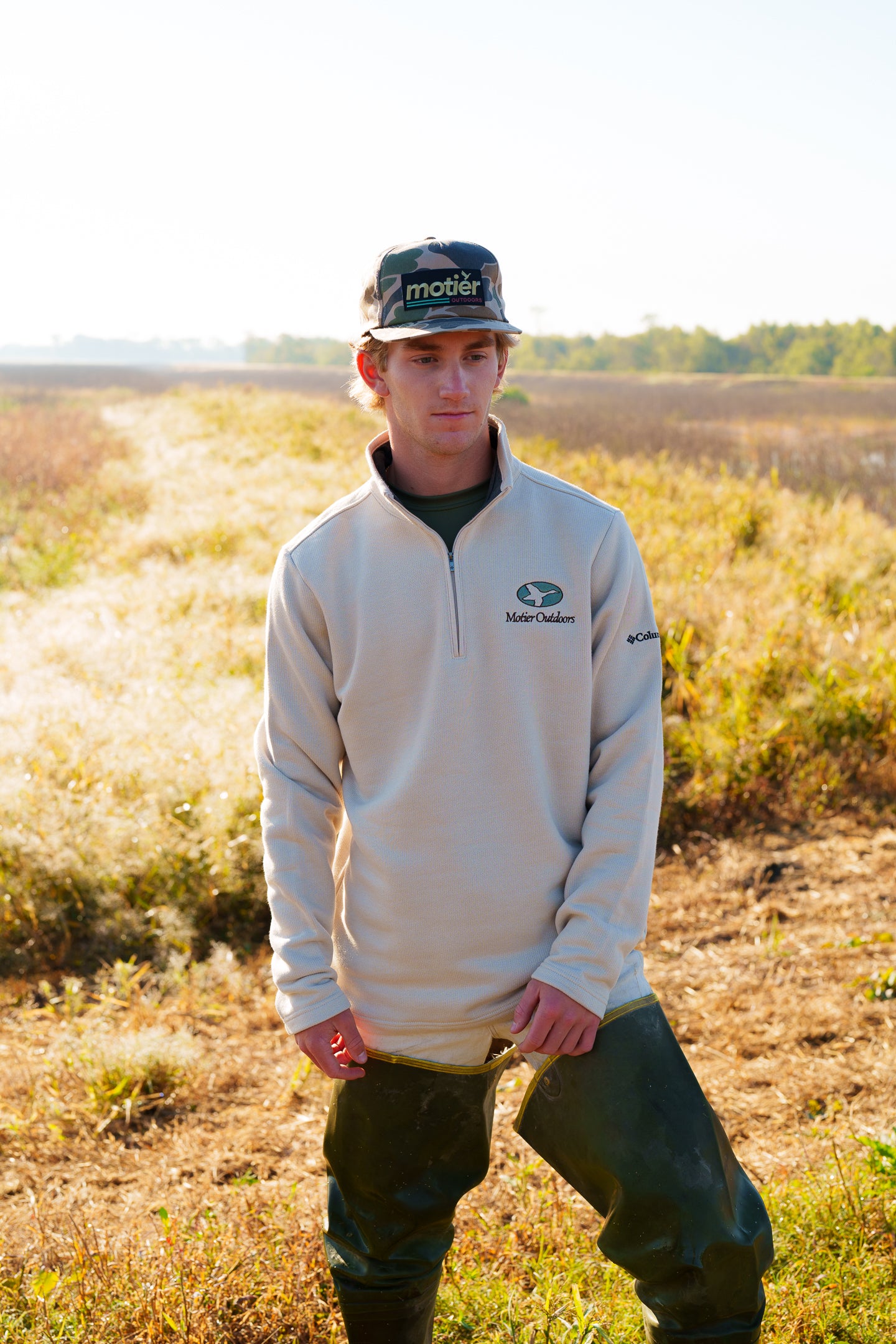 The Motier Outdoors Quarter-Zip Fleece Jacket (Desert Sand)
