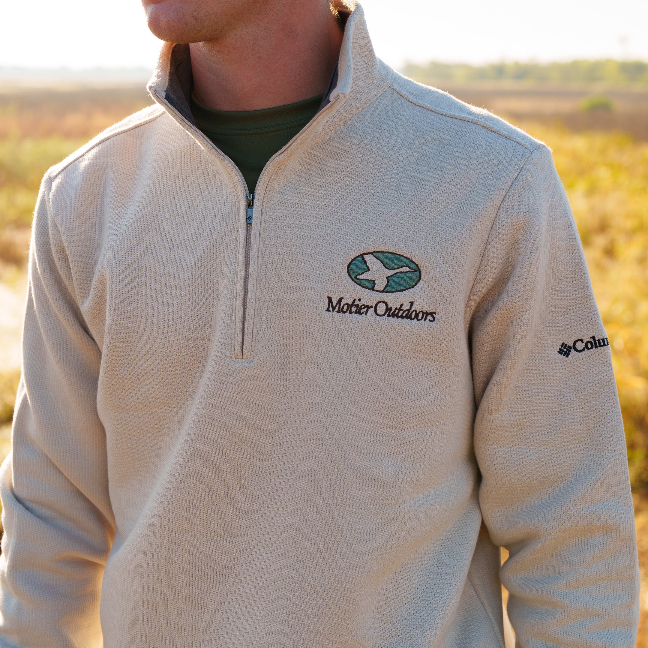 The Motier Outdoors Quarter-Zip Fleece Jacket (Desert Sand)