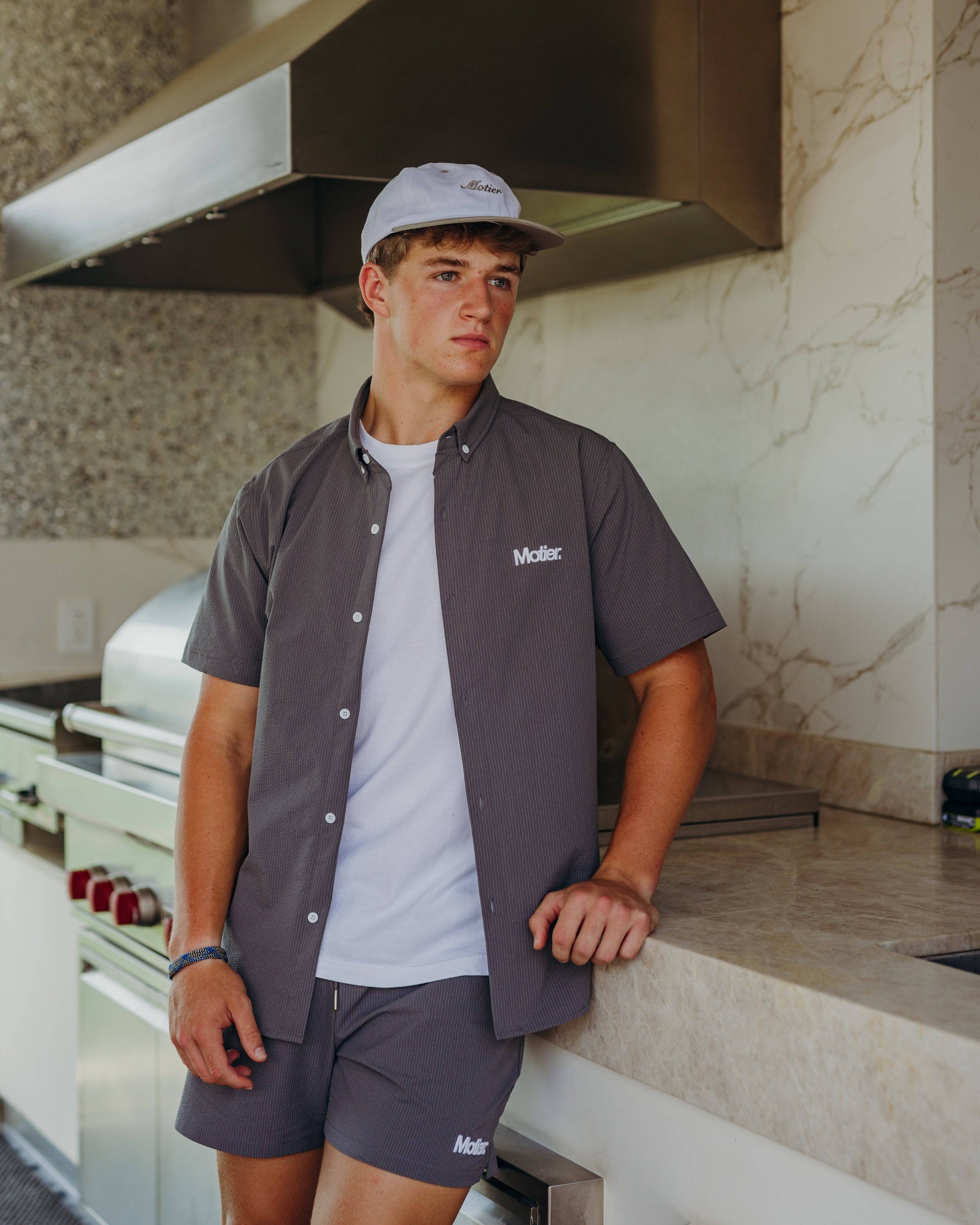 The Winston Seersucker Shorts (Graphite) - Motier Lafayette 