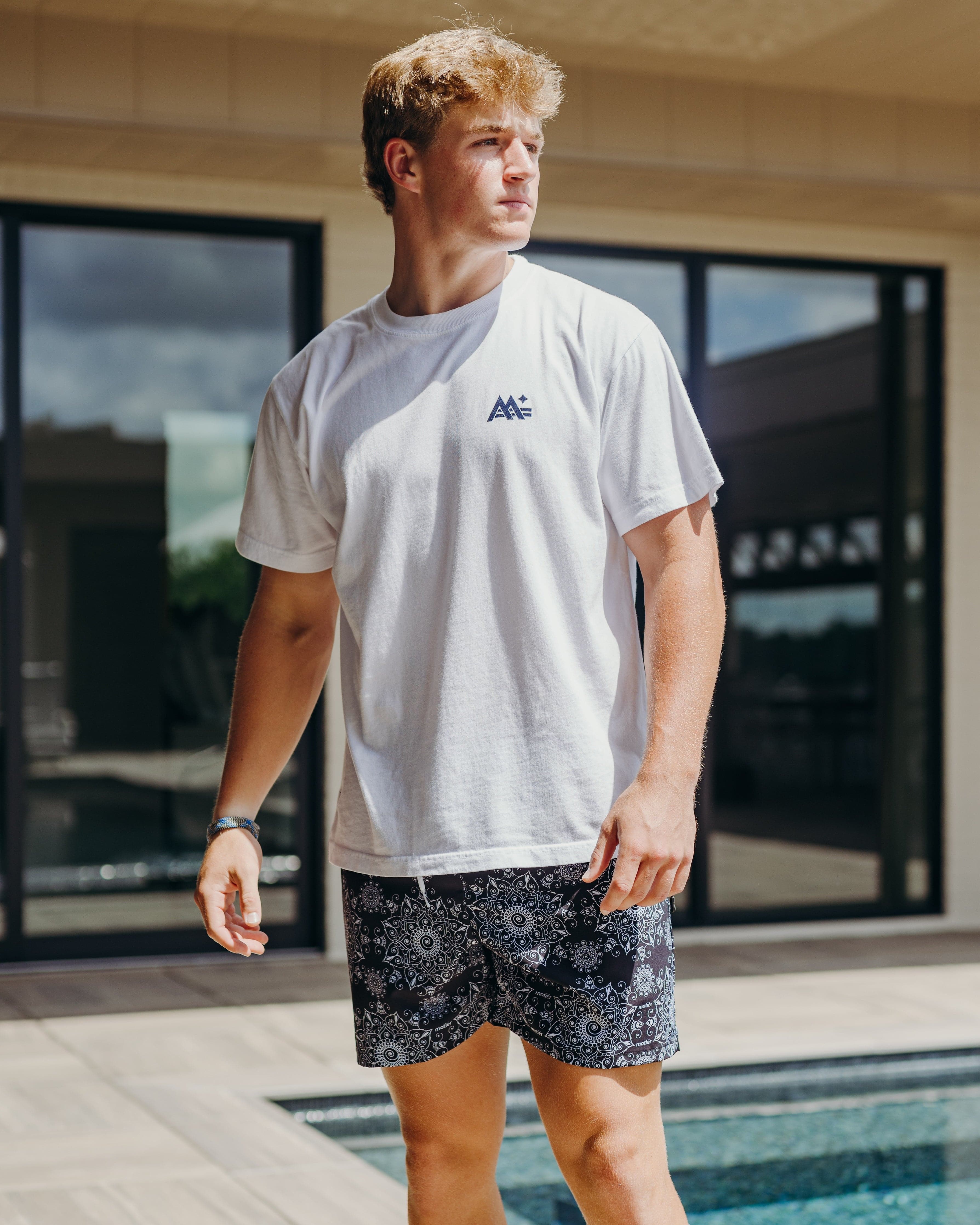Motier Paisley Boardshorts II (Black) - Motier Lafayette 