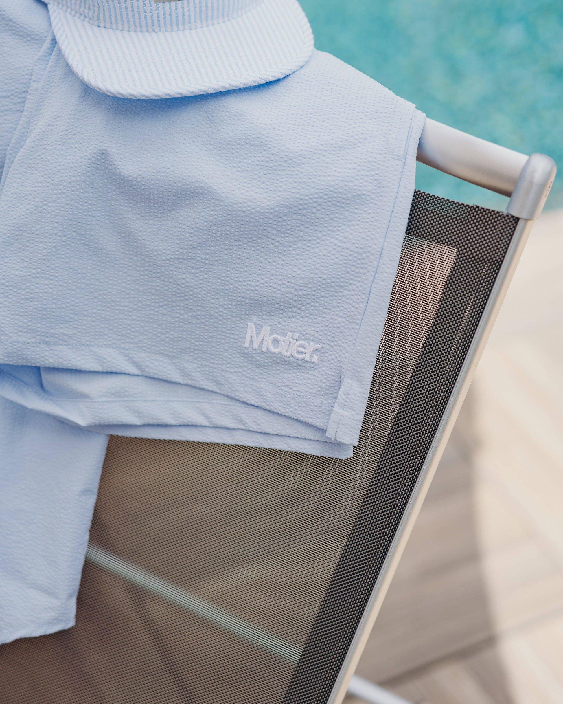 The Winston Seersucker Shorts (Baby Blue) - Motier Lafayette 