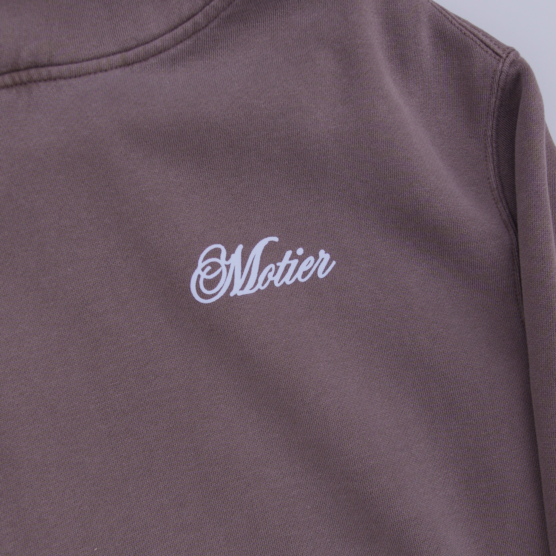 Grand Script Embroidered Luxe Hoodie (Faded Grey)