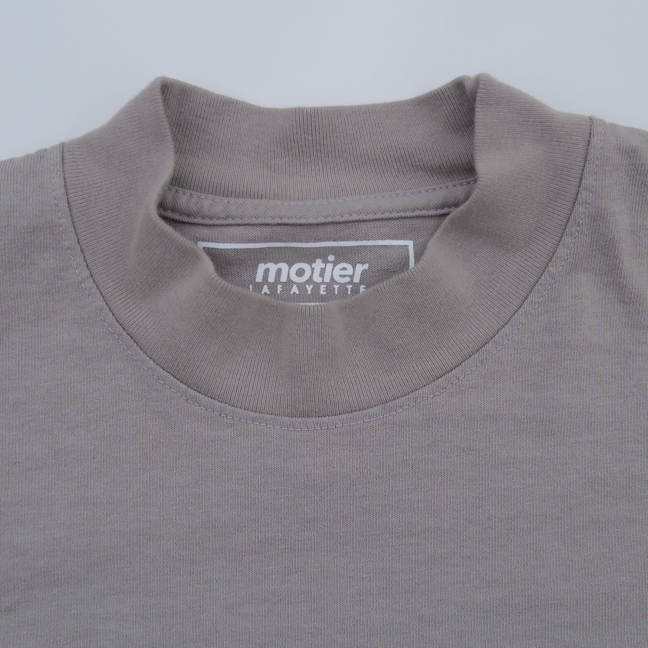The Script Mock-Neck L/S Luxe Tee (Moon Mist)