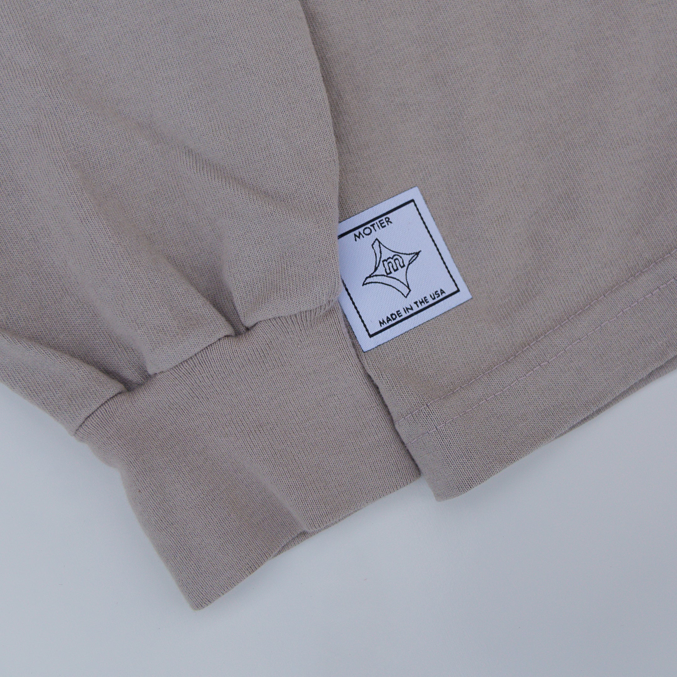 The Script Mock-Neck L/S Luxe Tee (Moon Mist)