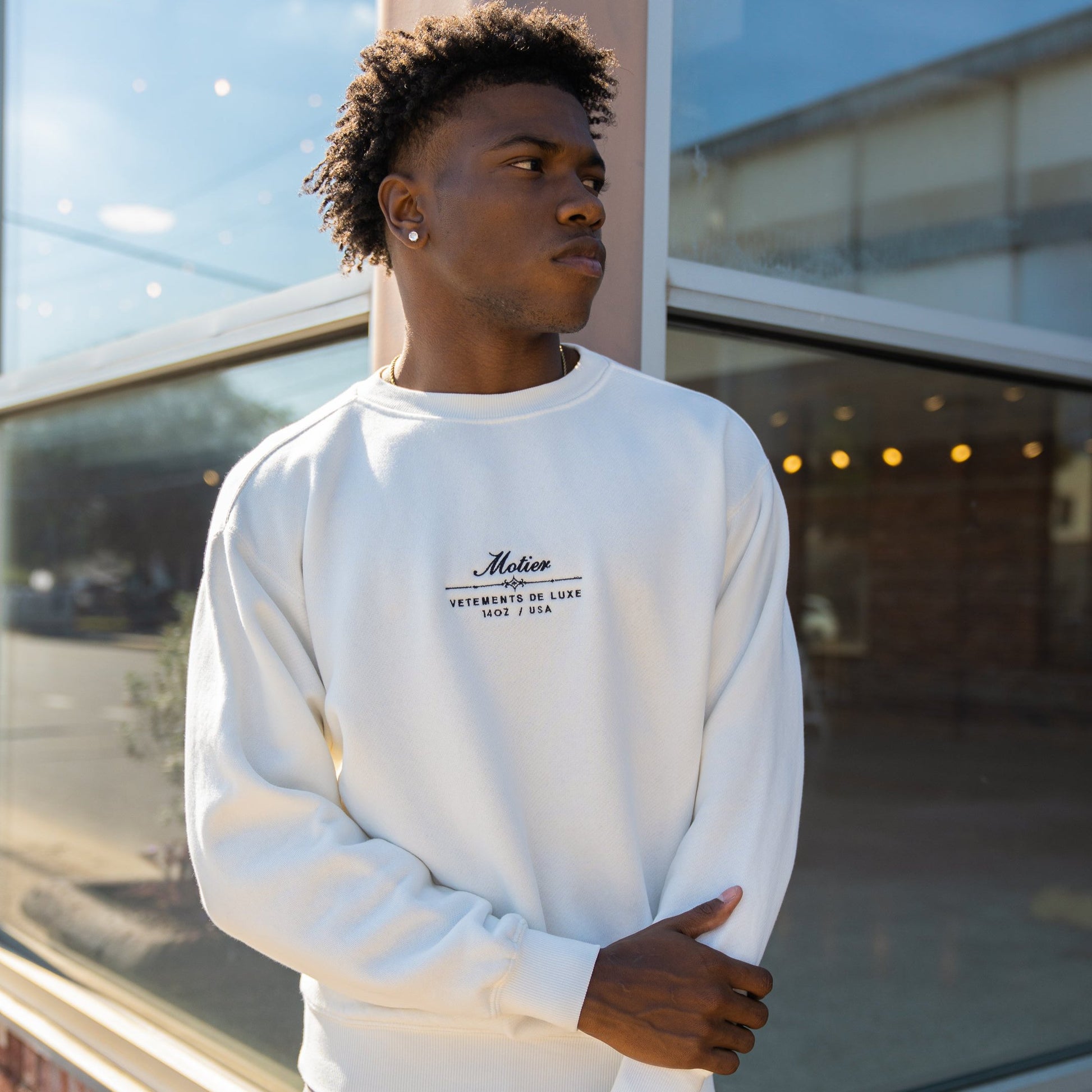 The Ellington Vintage Luxe Sweater (Blanc) - Motier Lafayette 