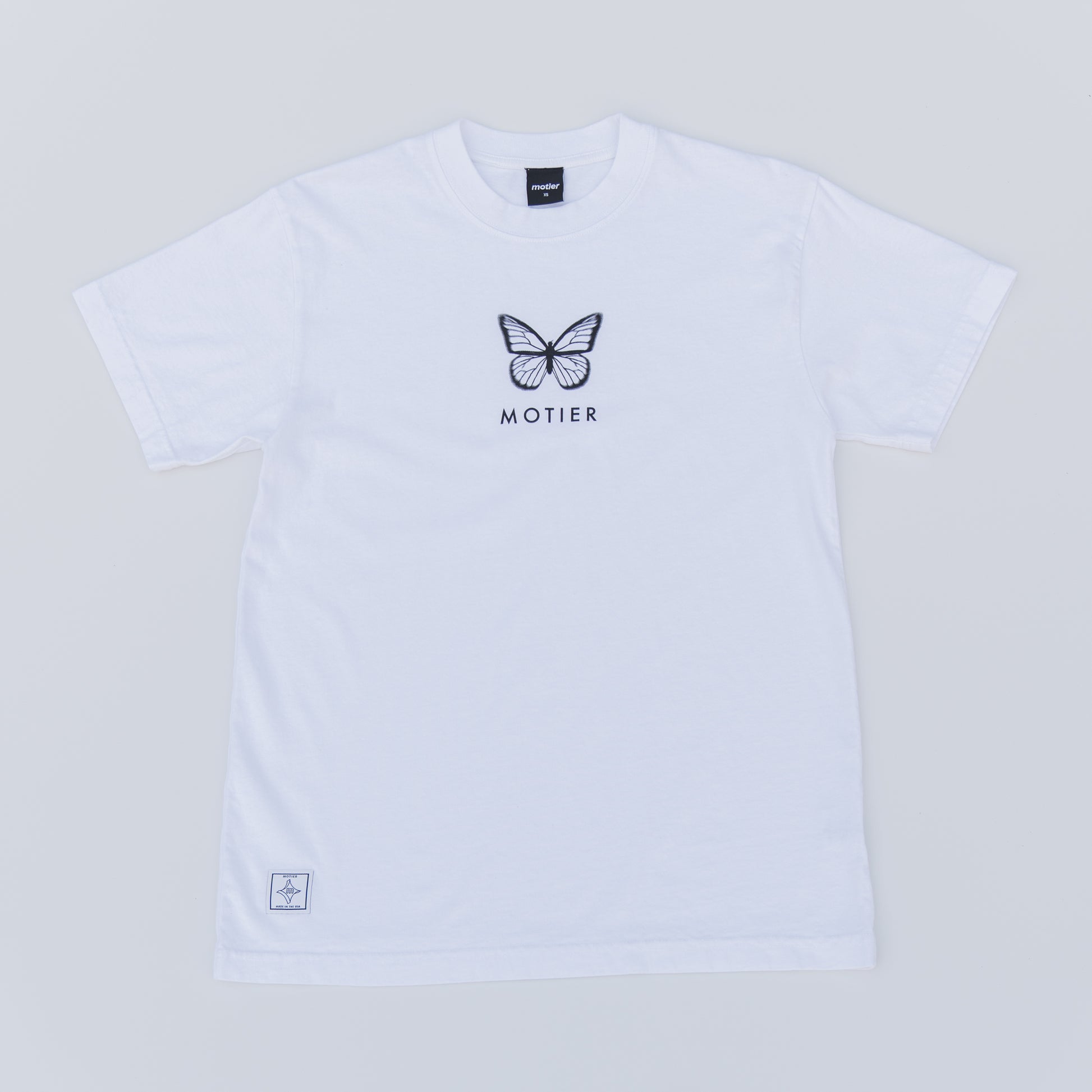 The Blur Butterfly Luxe Tee (White) - Motier Lafayette 