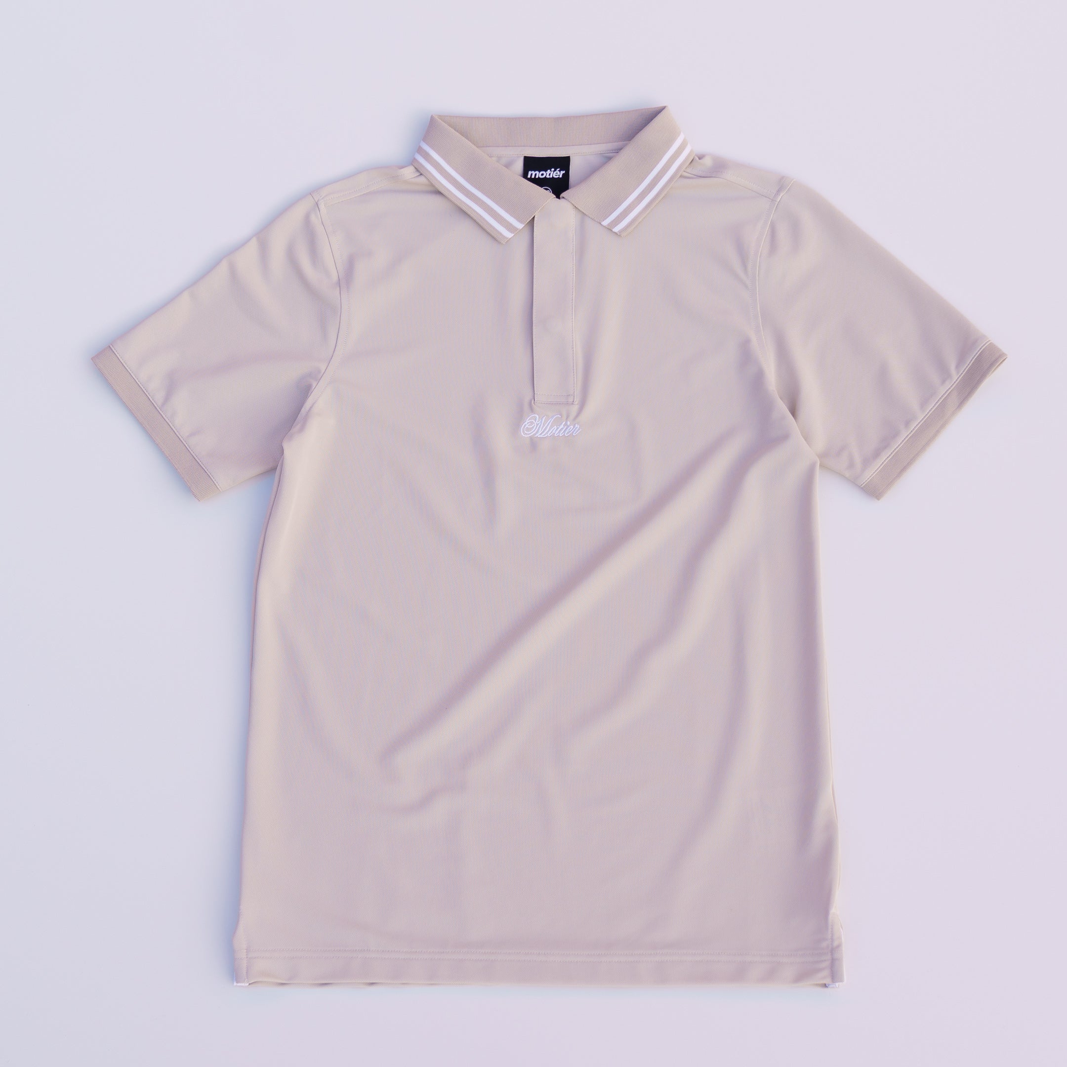 The Motier Pique Polo (Sandstone)