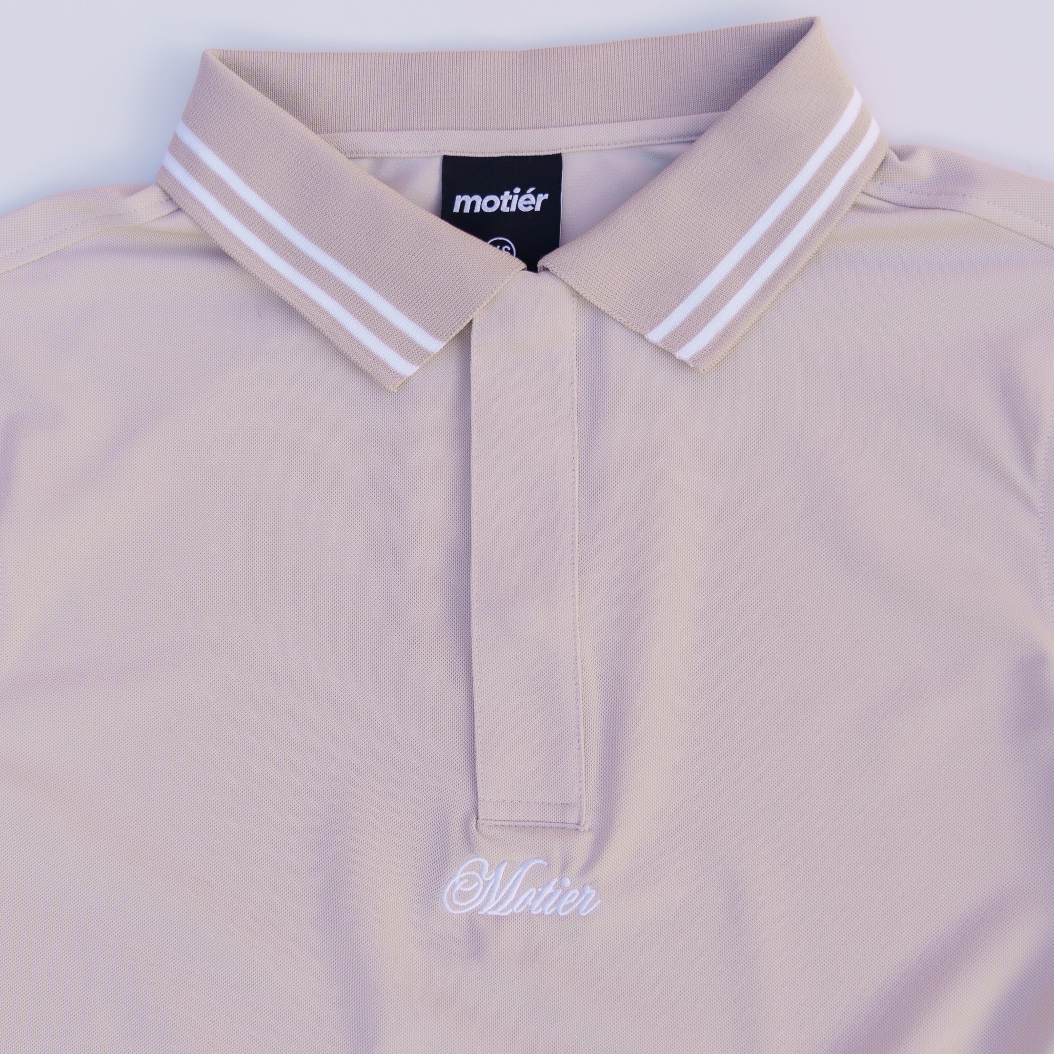 The Motier Pique Polo (Sandstone)