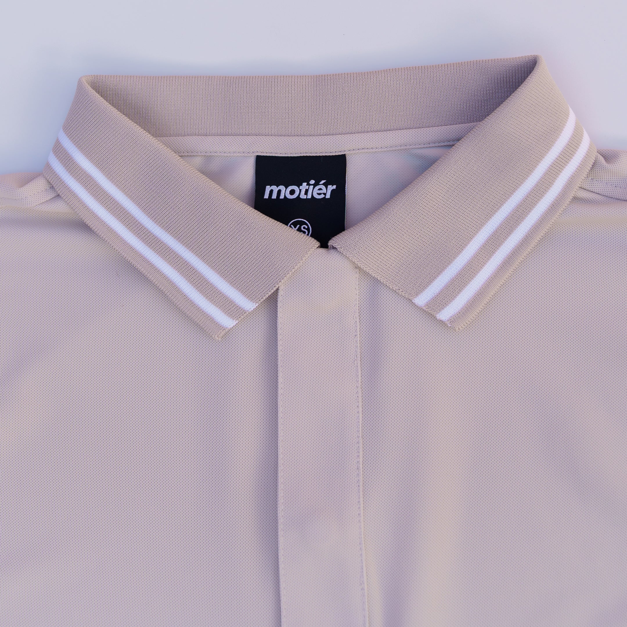 The Motier Pique Polo (Sandstone)