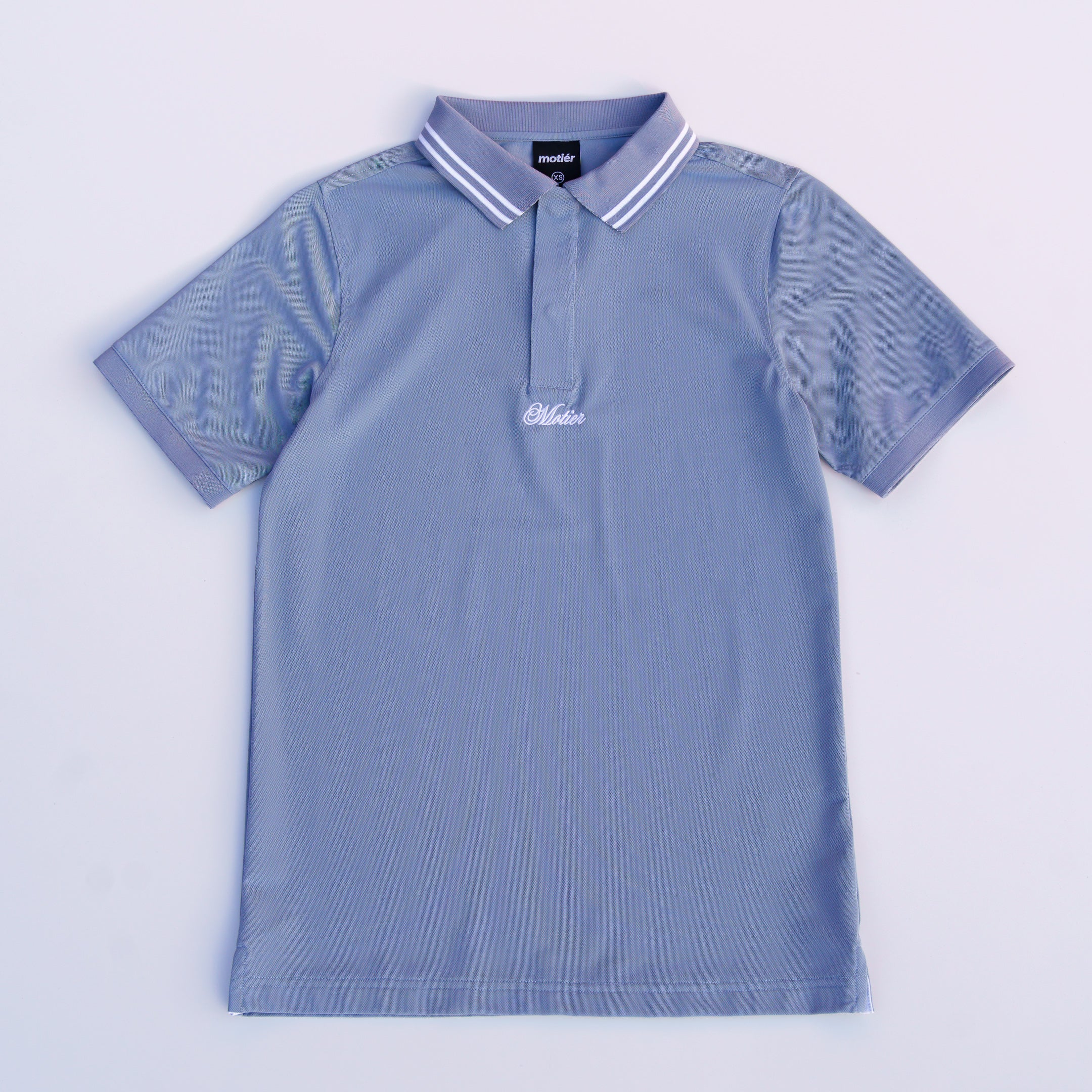 The Motier Pique Polo (Cobalt Ash)