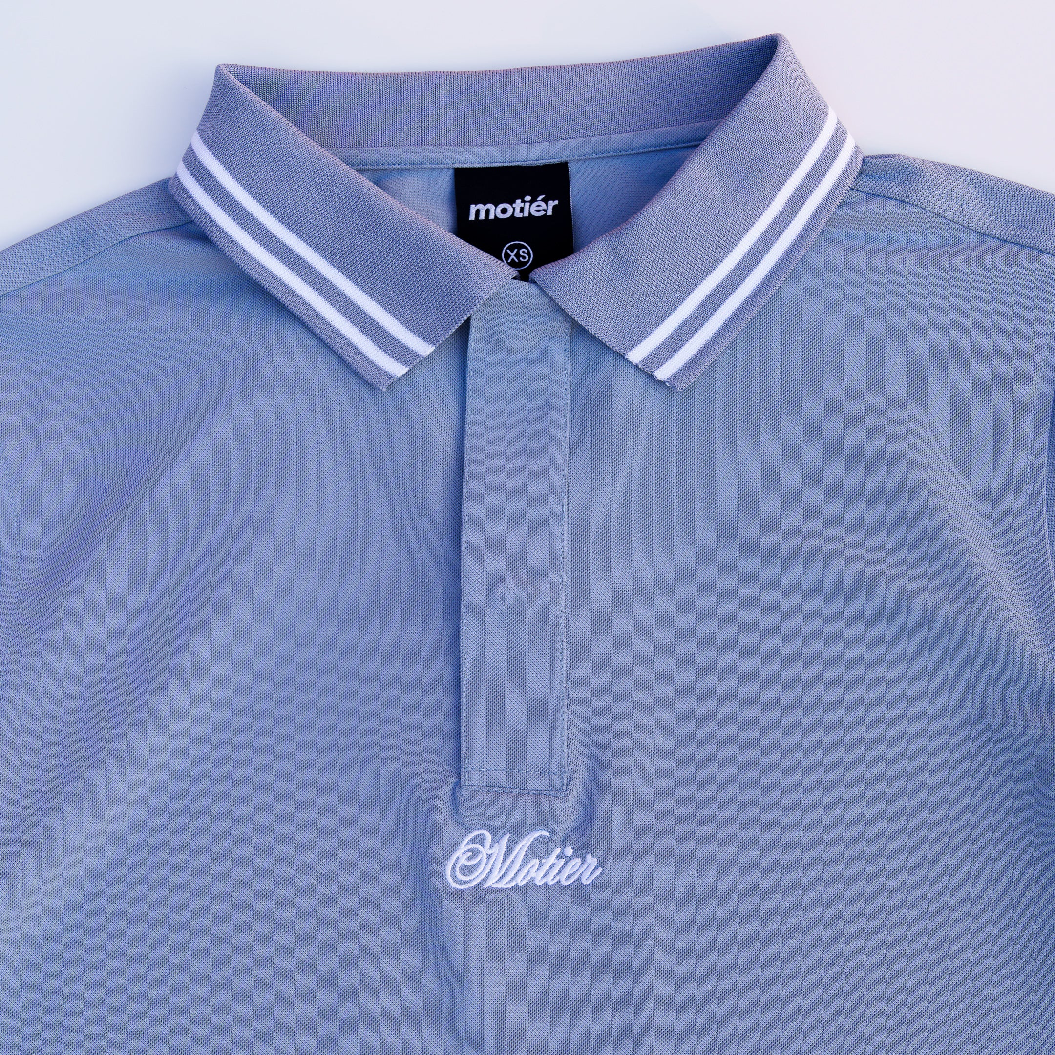 The Motier Pique Polo (Cobalt Ash)