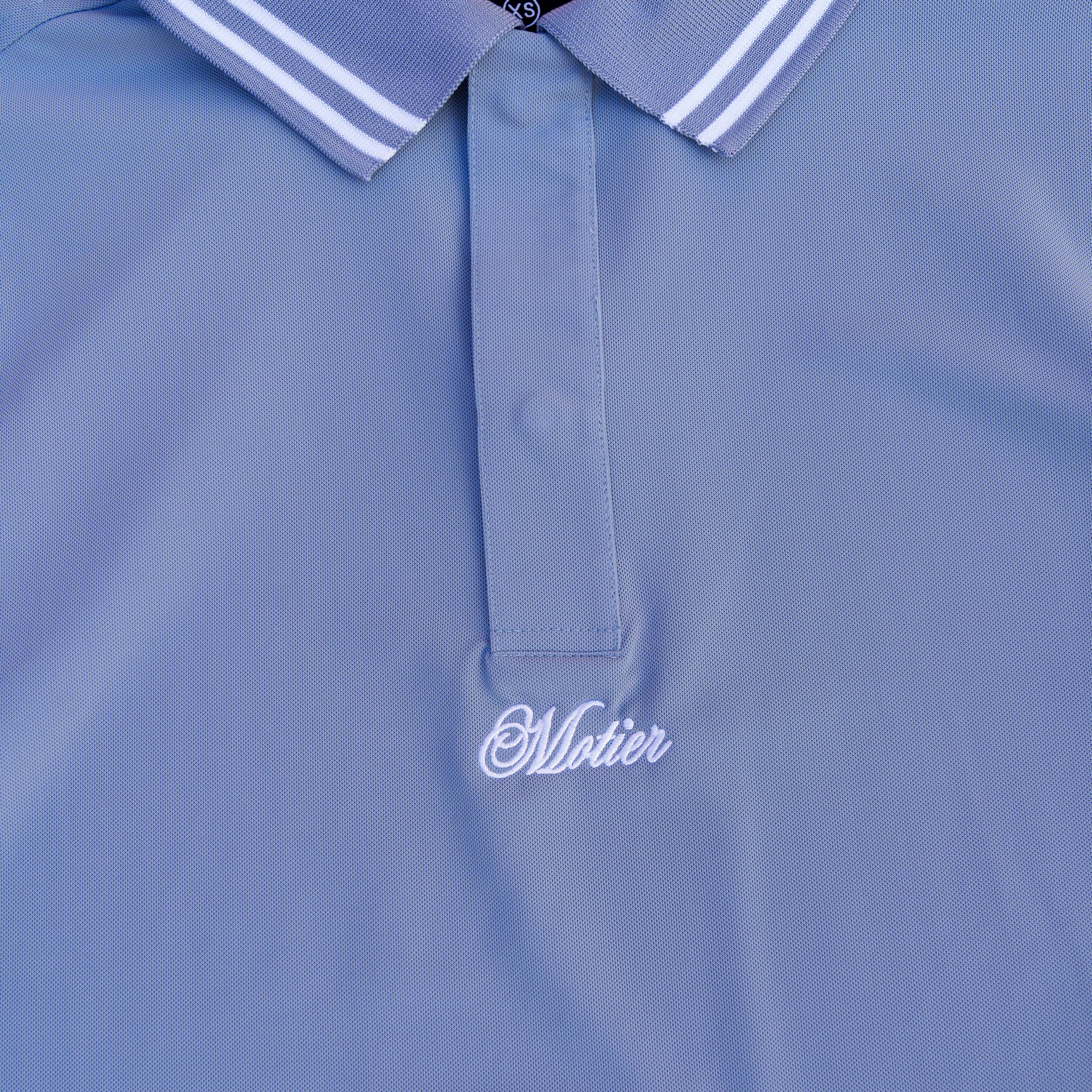 The Motier Pique Polo (Cobalt Ash)