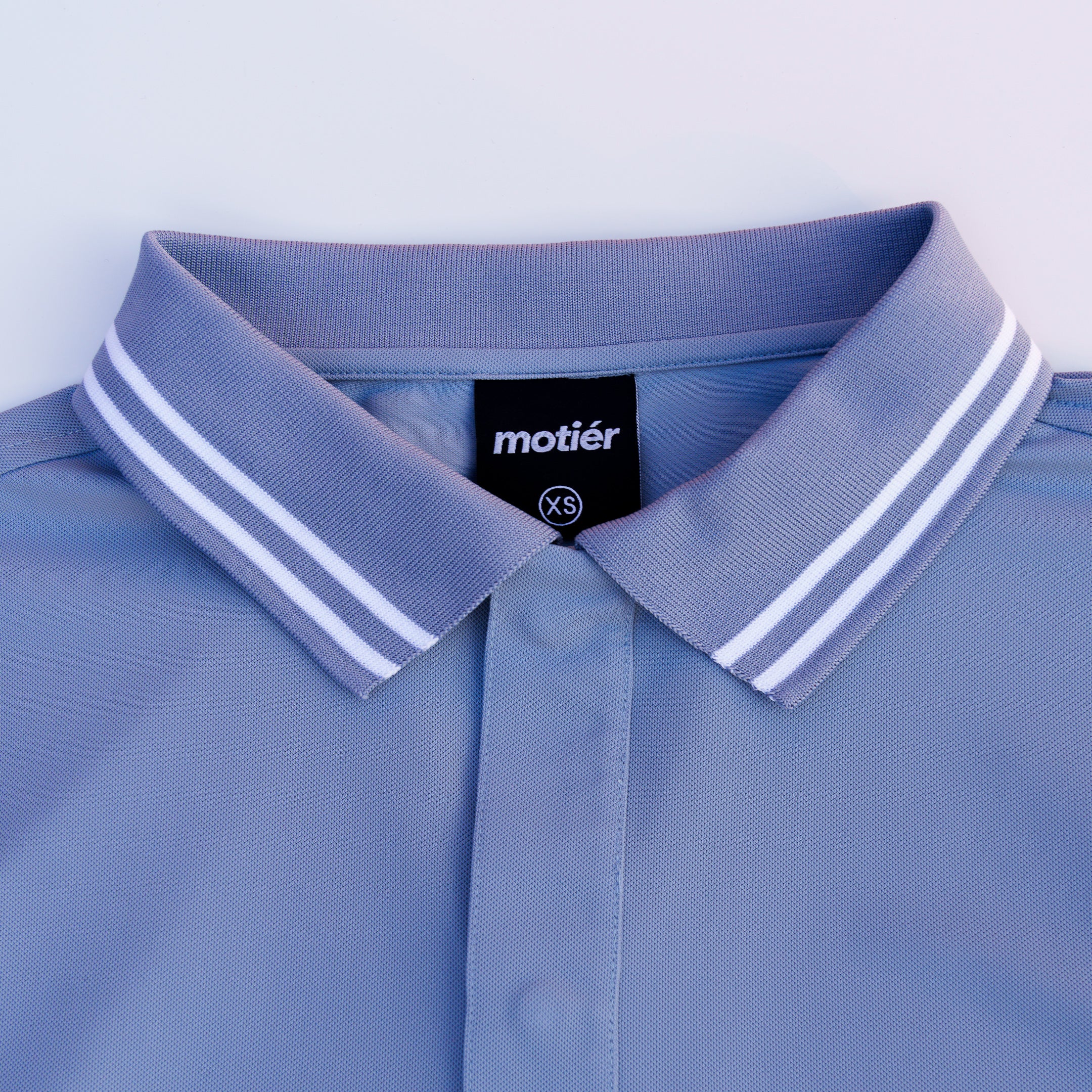 The Motier Pique Polo (Cobalt Ash)