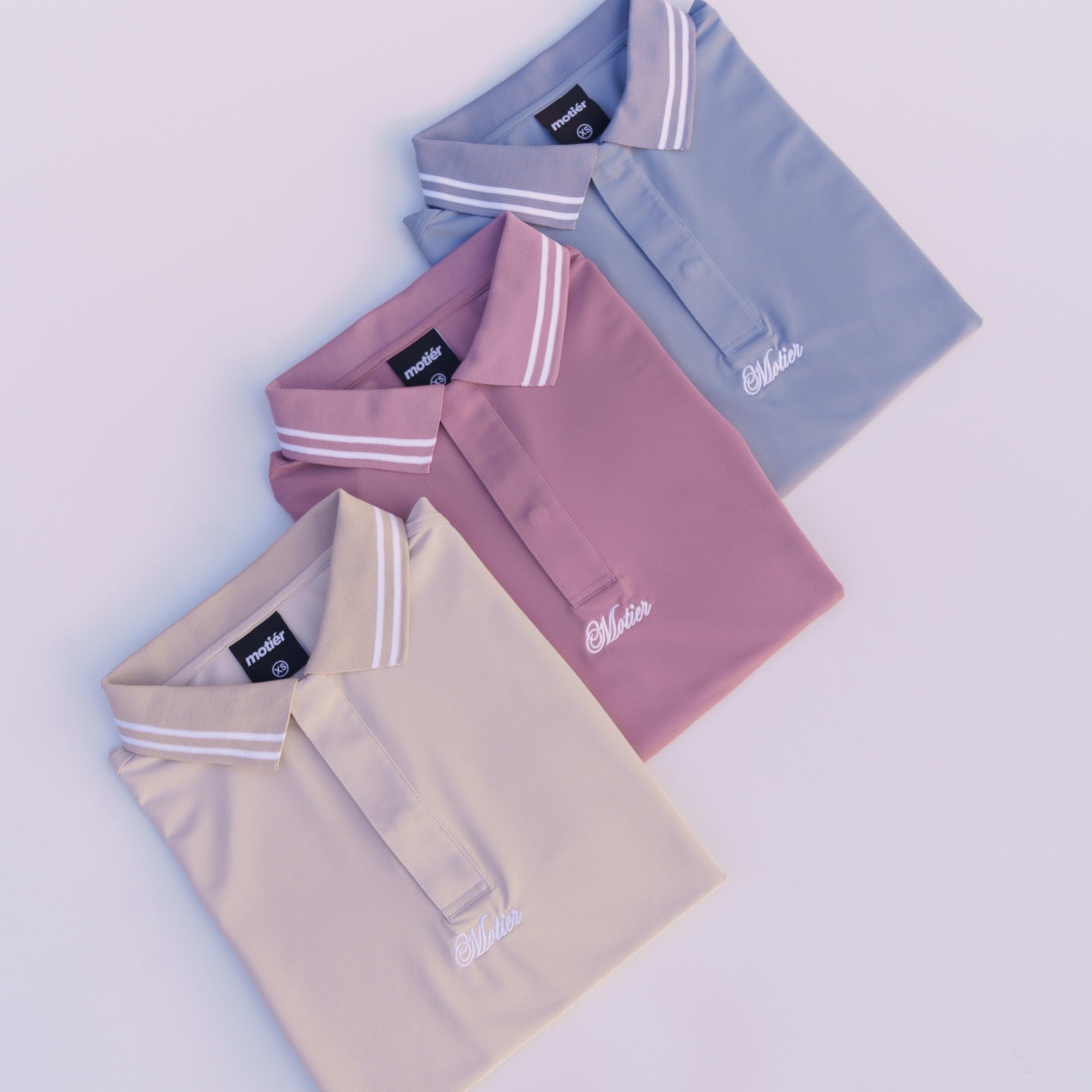 The Motier Pique Polo (Cobalt Ash)