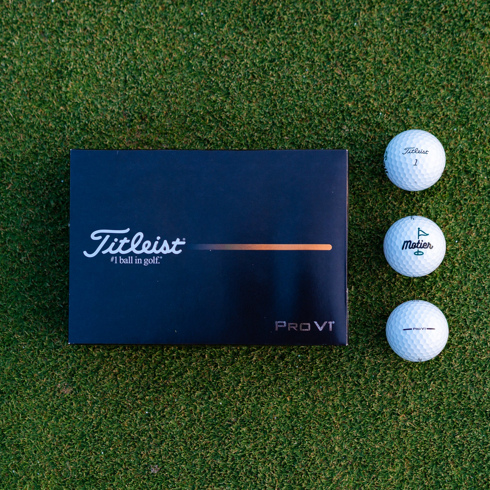 Motier Pin Script Pro V1 Golf Balls (Dozen)