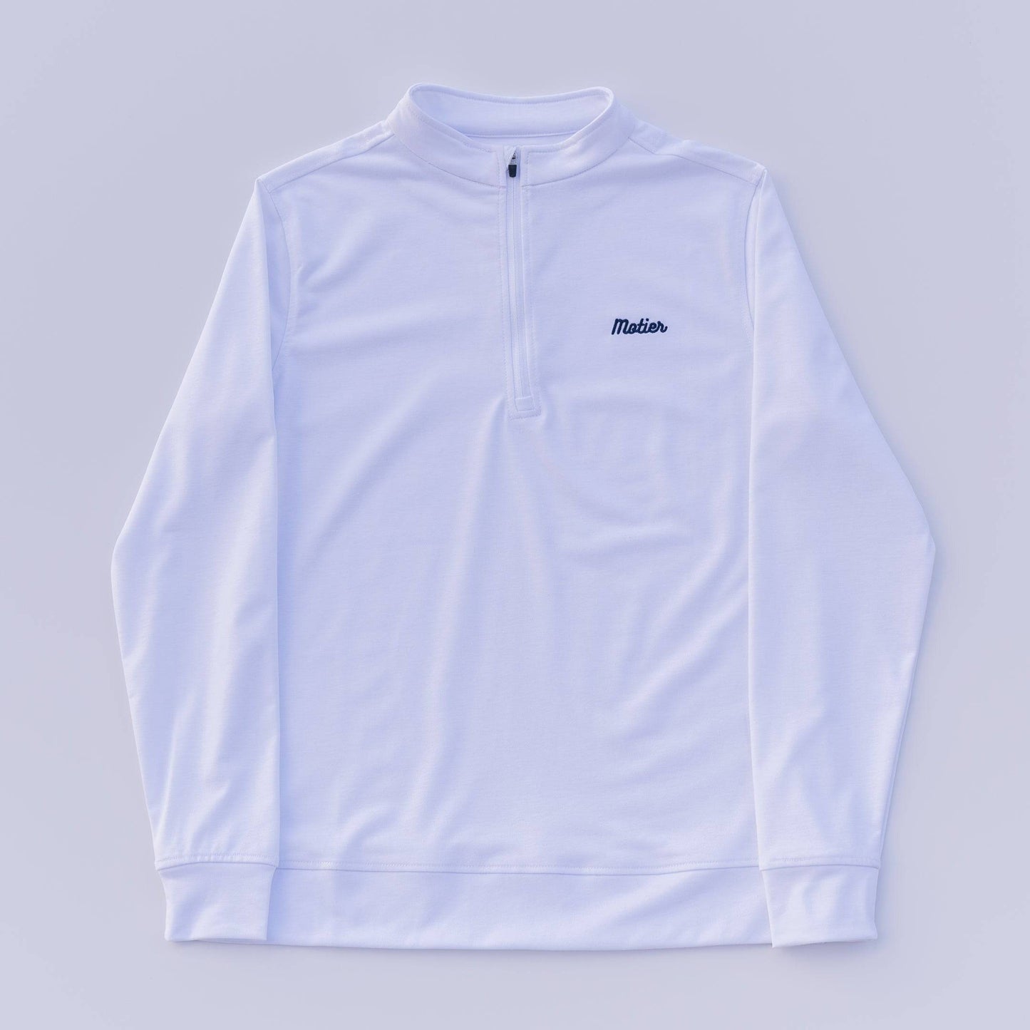 The Lionel Quarter Zip (White) - Motier Lafayette 