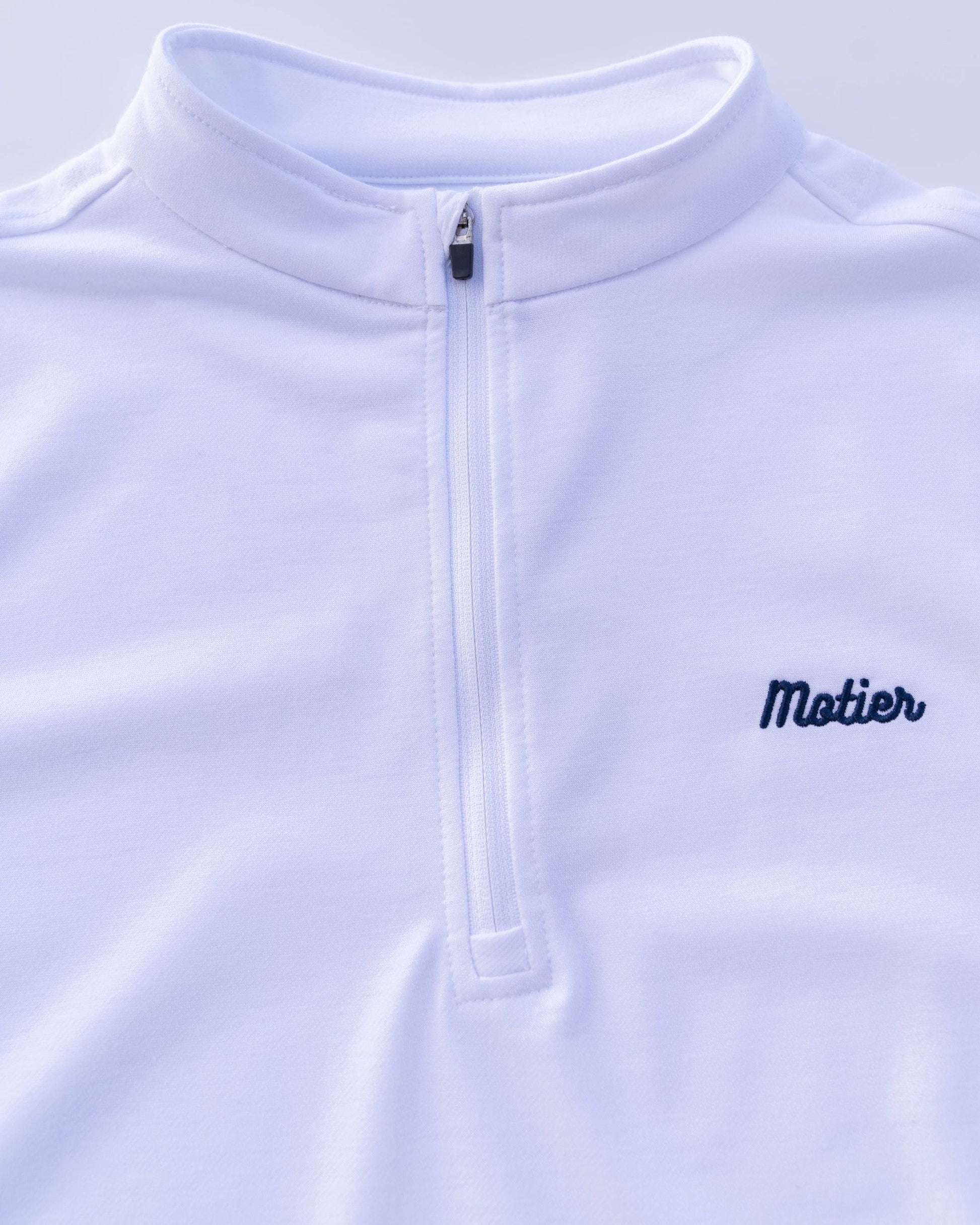 The Lionel Quarter Zip (White) - Motier Lafayette 
