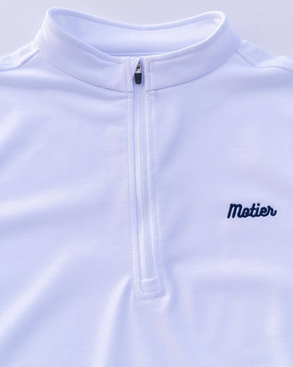 The Lionel Quarter Zip (White) - Motier Lafayette 