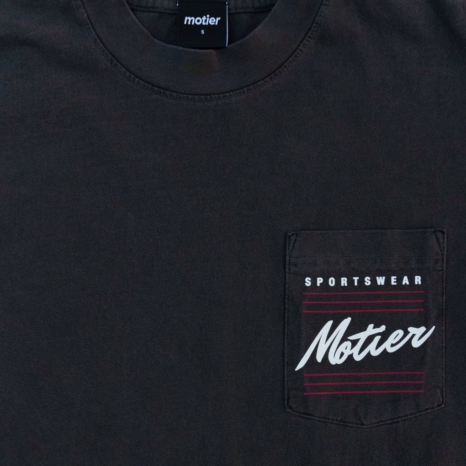 Retro Sportswear Luxe Pocket Tee (Vintage Black) - Motier Lafayette 
