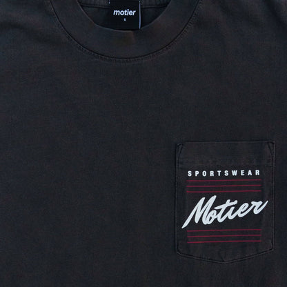 Retro Sportswear Luxe Pocket Tee (Vintage Black) - Motier Lafayette 
