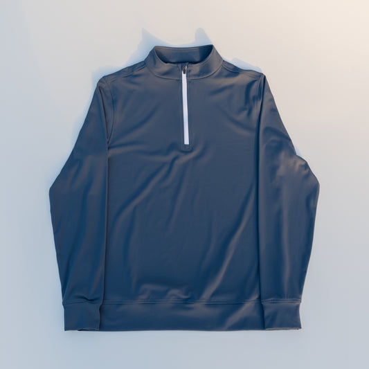 The Riviera Quarter Zip (Light Navy) - Motier Lafayette 