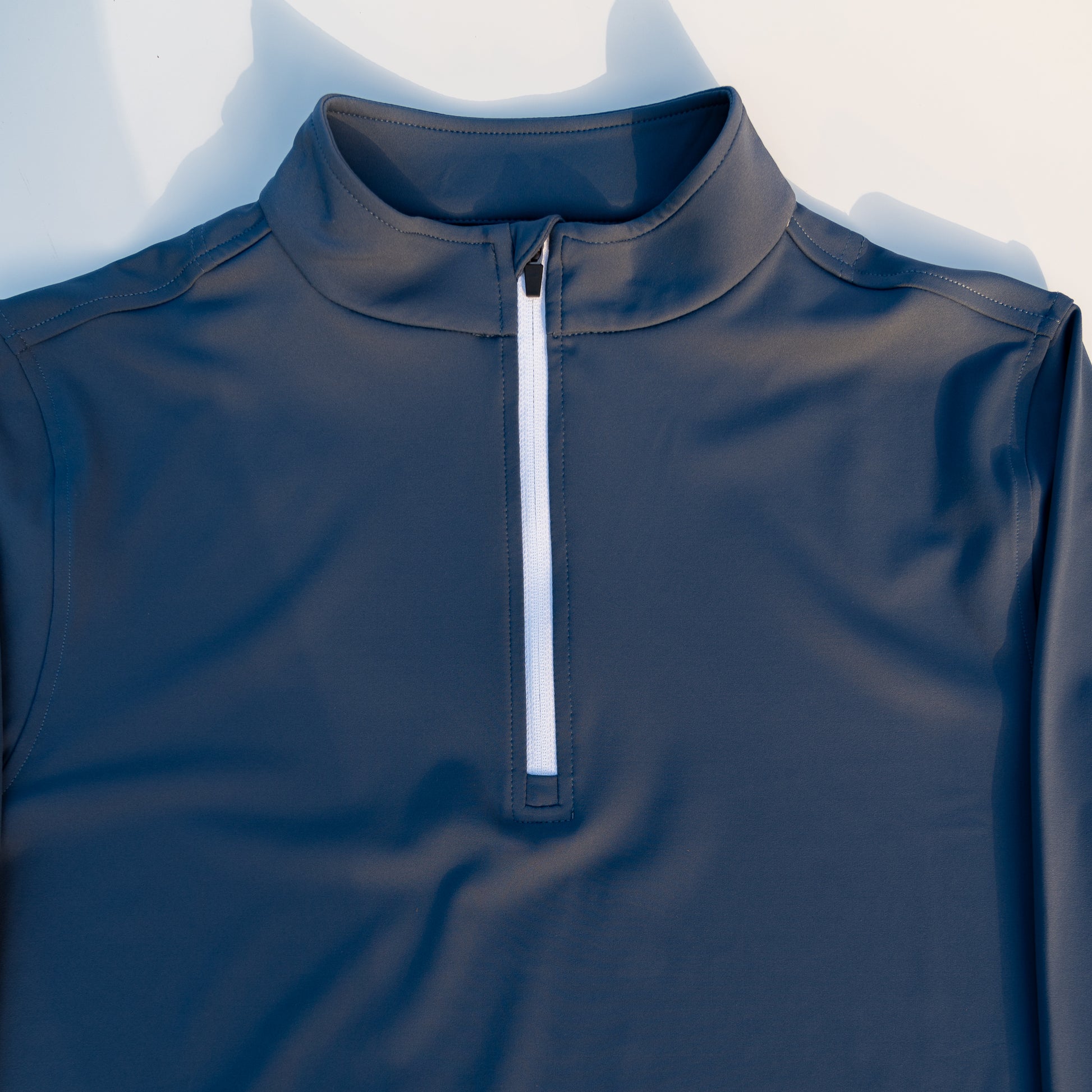 The Riviera Quarter Zip (Light Navy) - Motier Lafayette 