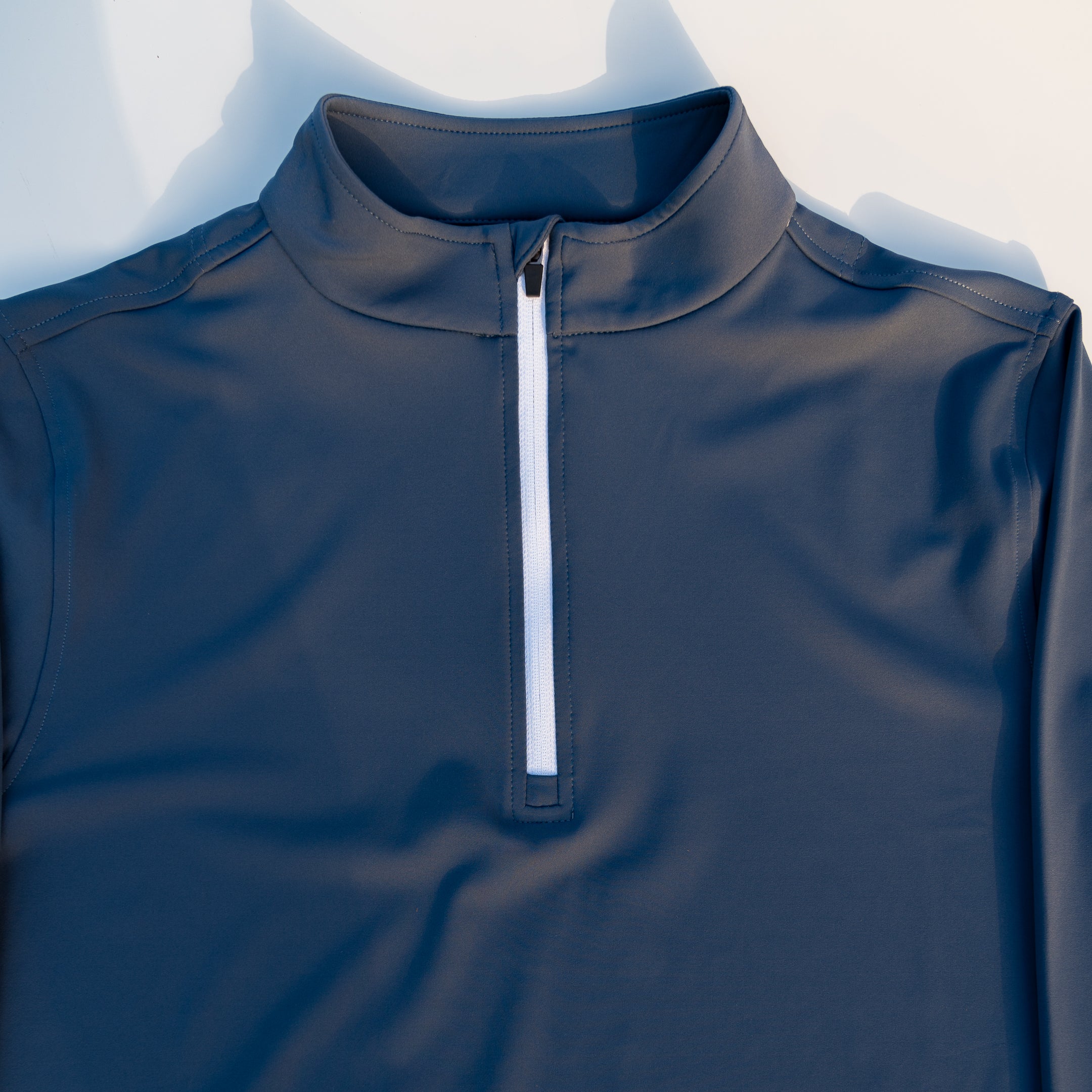 The Riviera Quarter Zip (Light Navy) - Motier Lafayette 