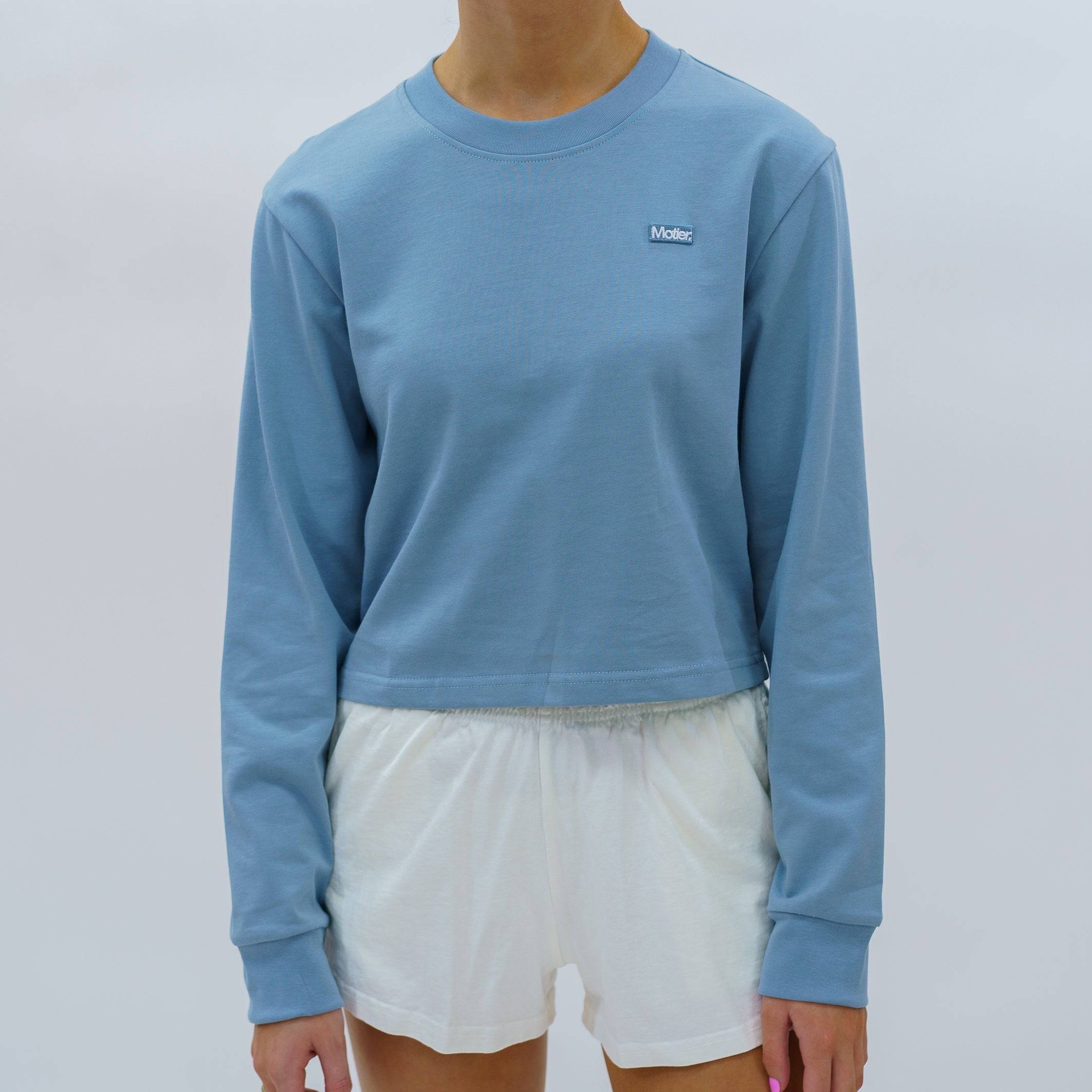 STC L/S Luxe Crop (Slate Blue) - Motier Lafayette 