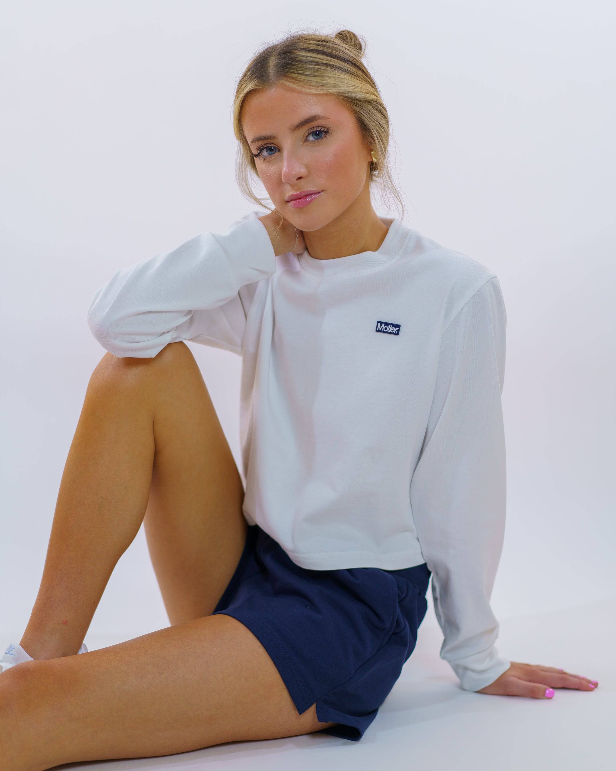STC L/S Luxe Crop (White) - Motier Lafayette 