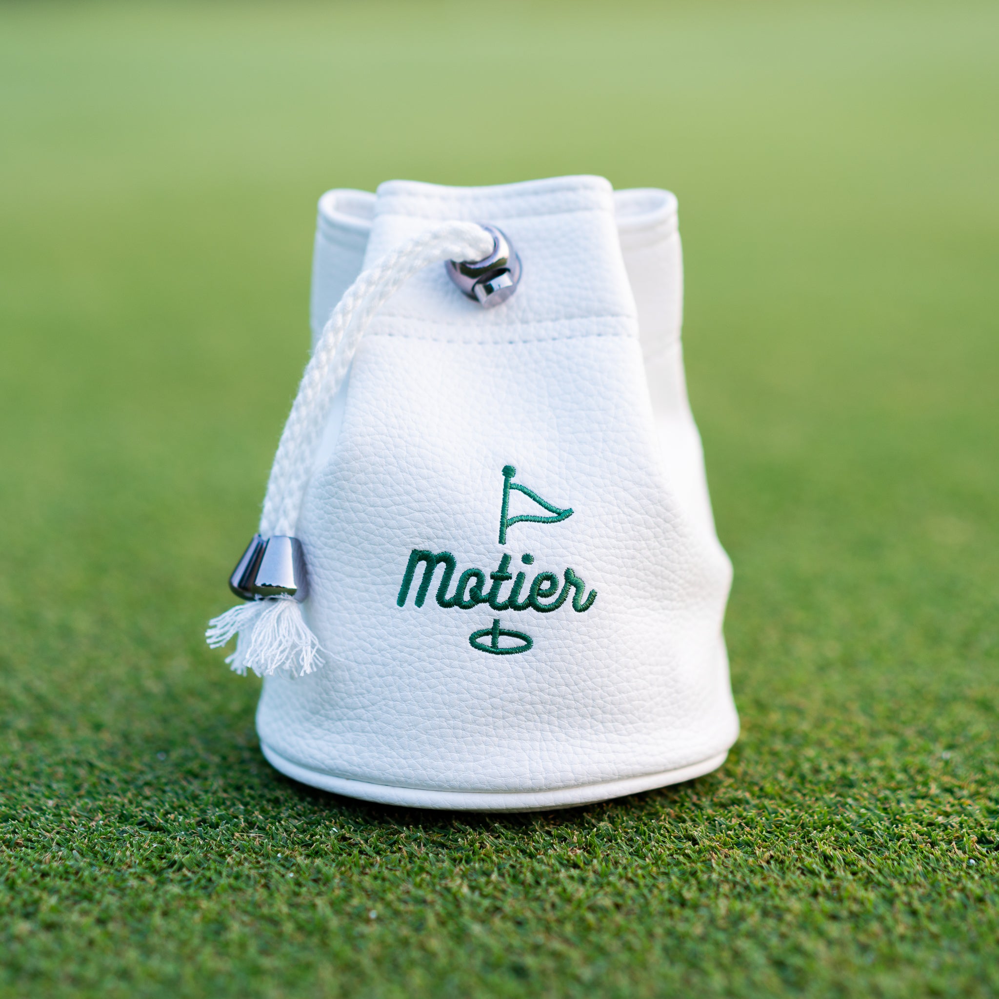 The Motier Tour Range Ball Bag (White/Green) - Motier Lafayette 